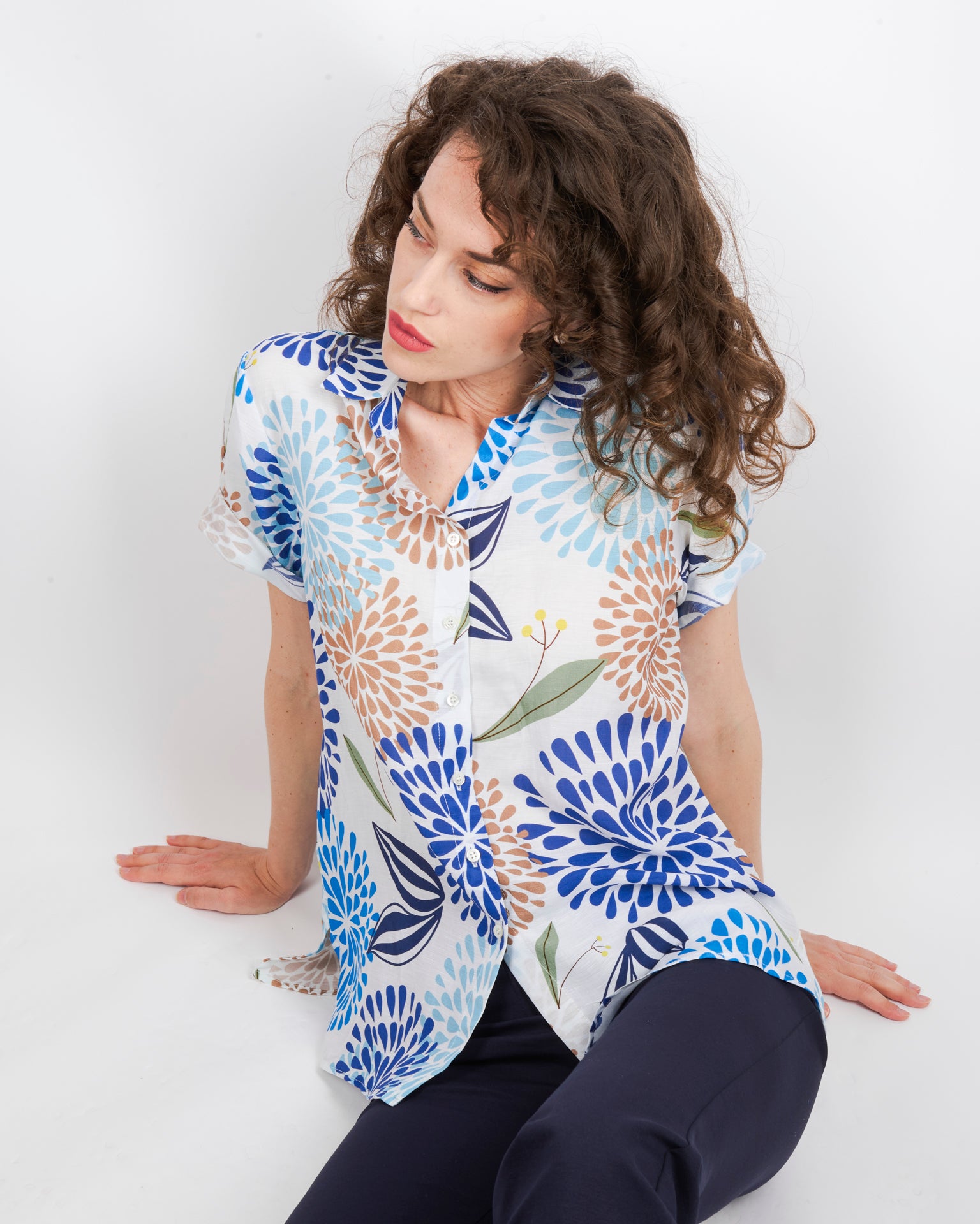 Camicia fantasia petali 25-58M