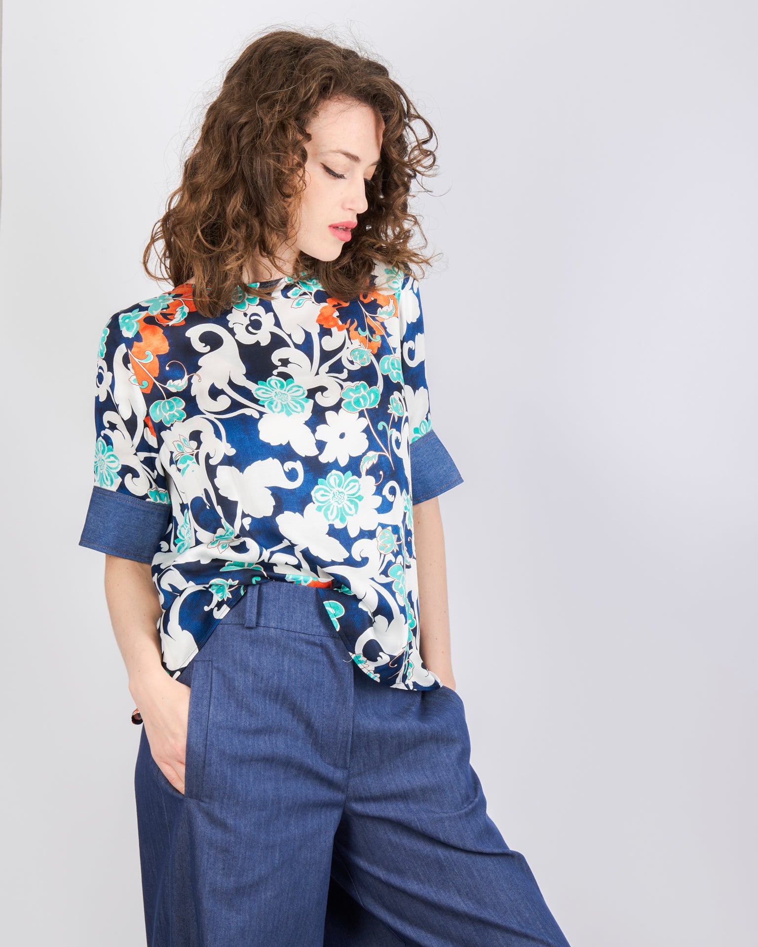 Casacca inserti denim SAGOMA