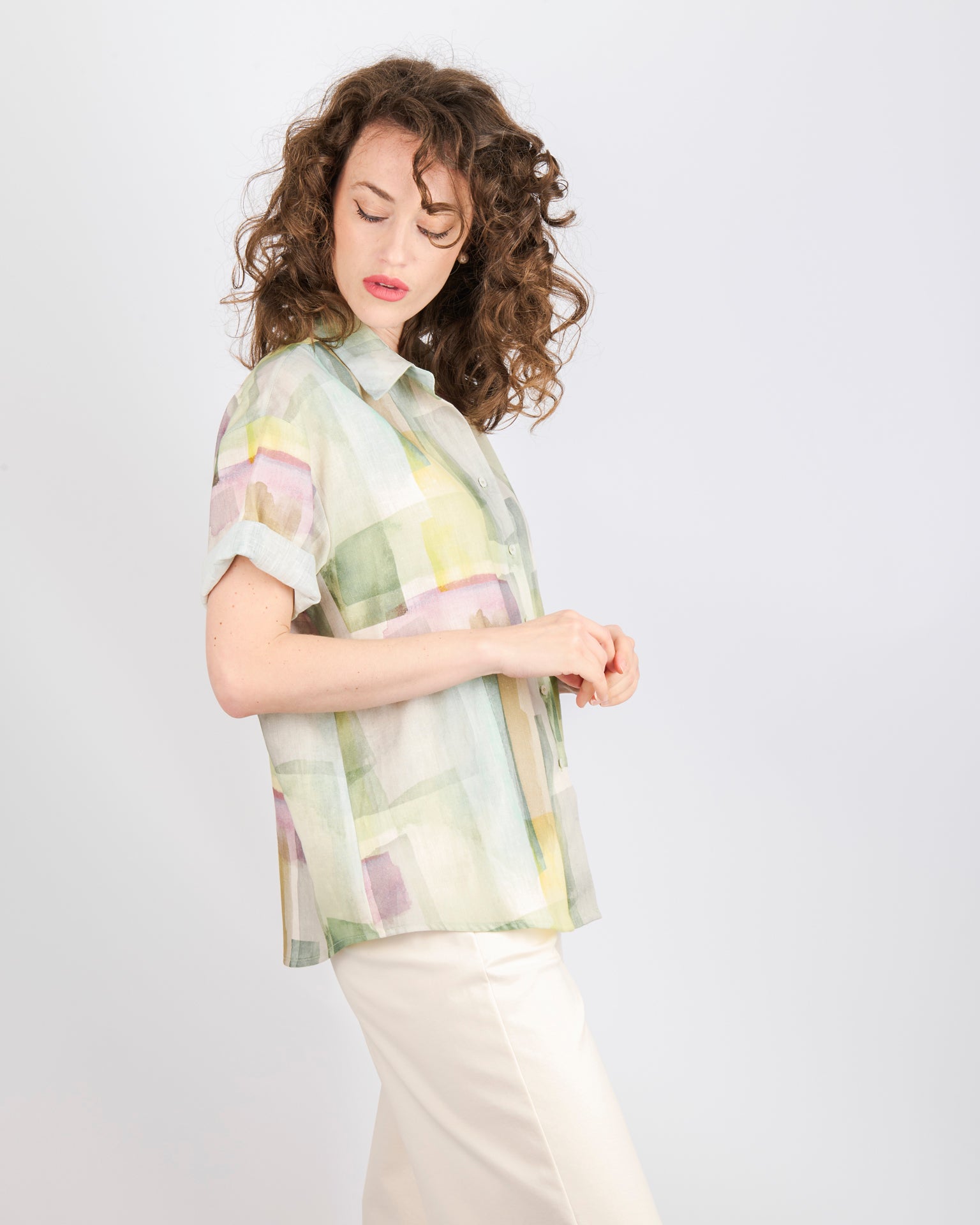 Camicia lino e cotone 25-09M