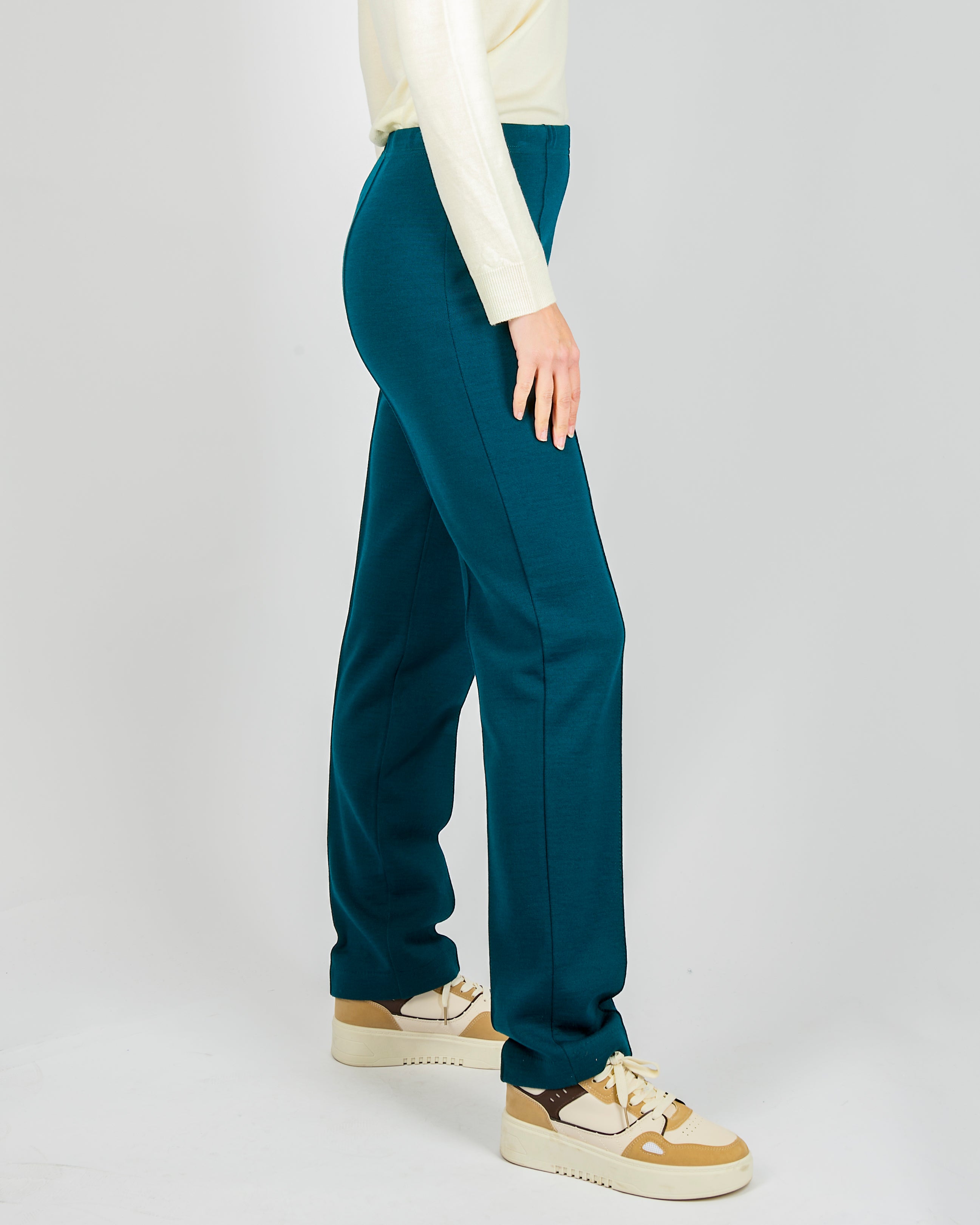 Pantalone lana elastico in vita 6626