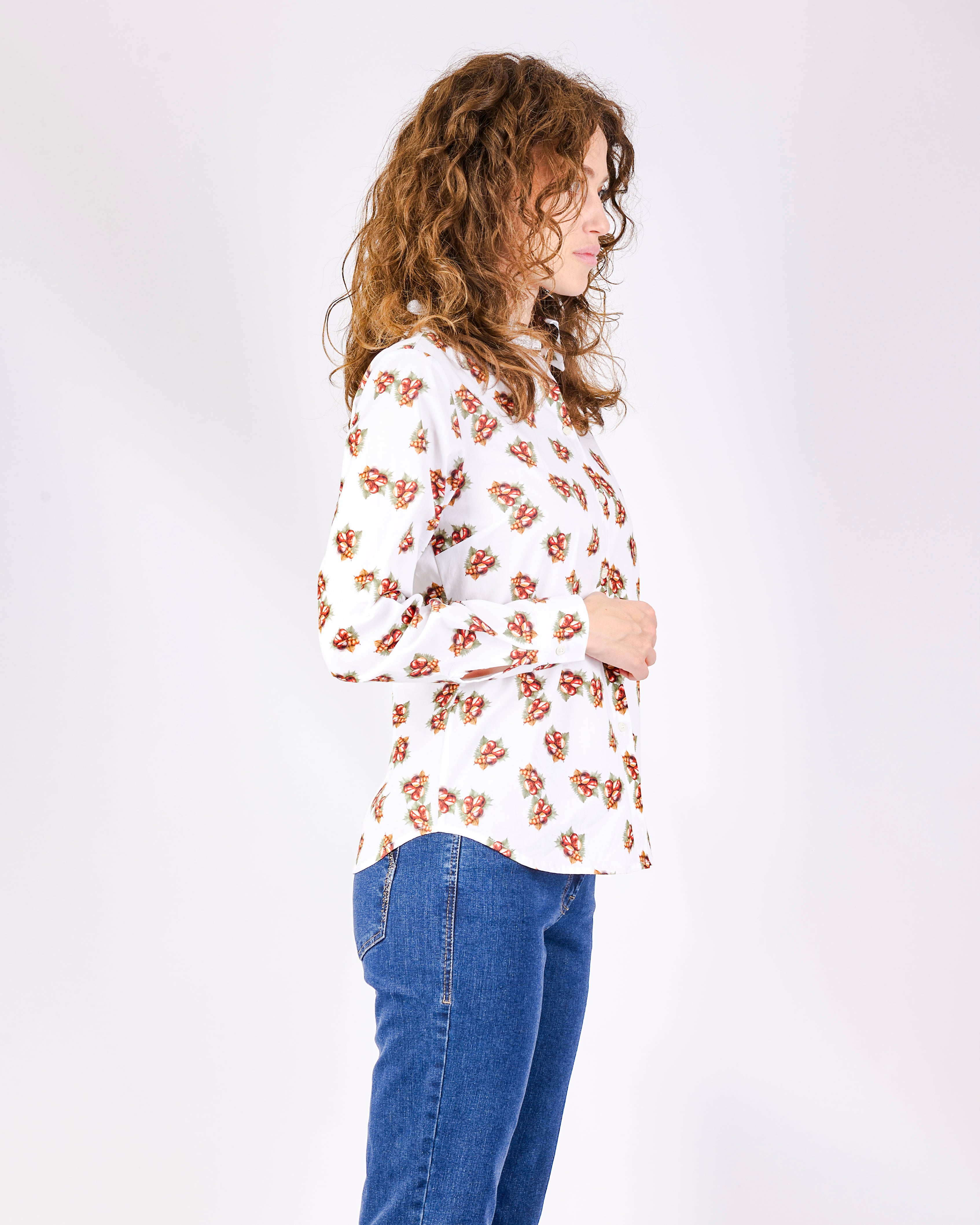 Camicia in cotone fantasia CASTAGNE