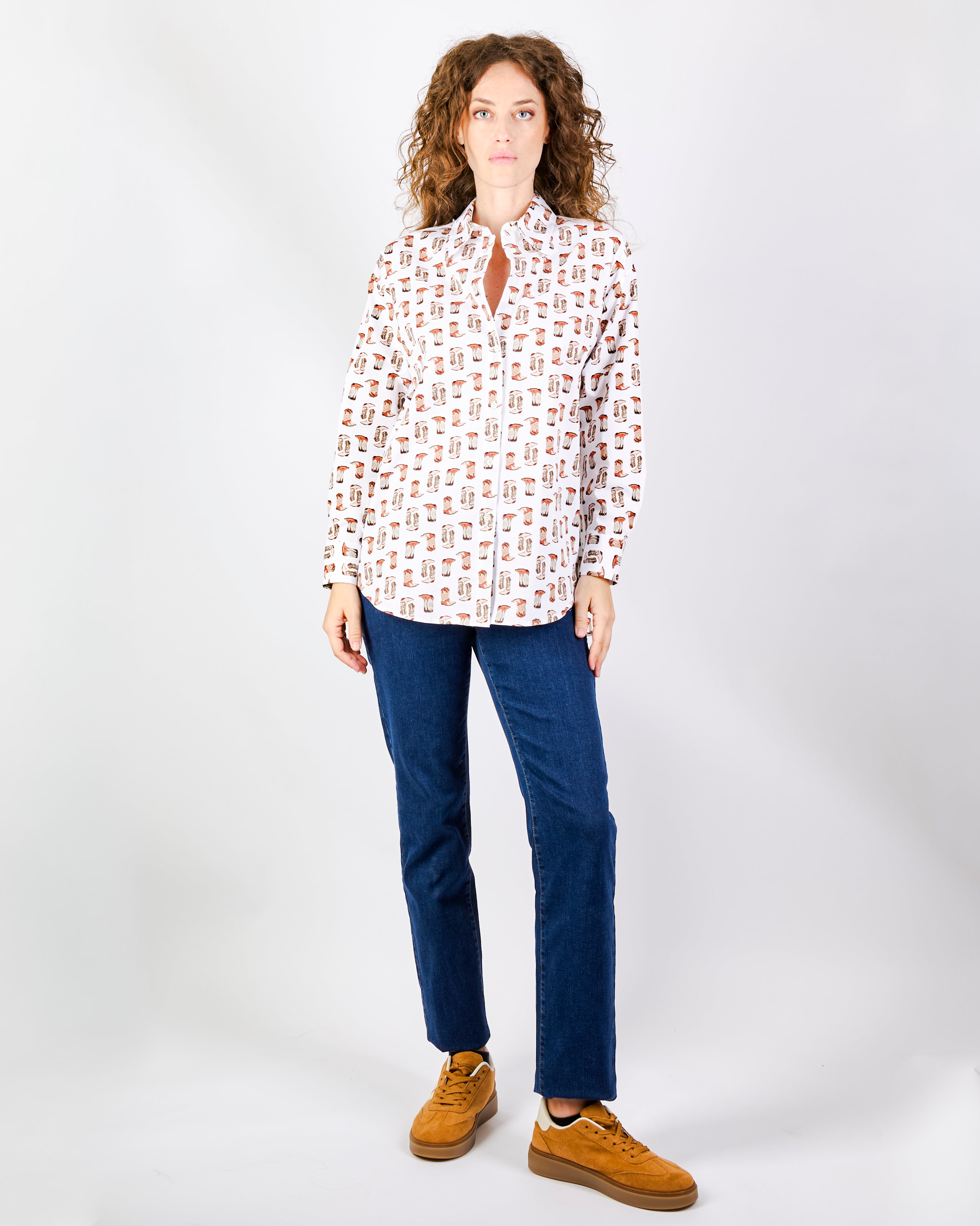 Camicia in cotone fantasia TEXANI