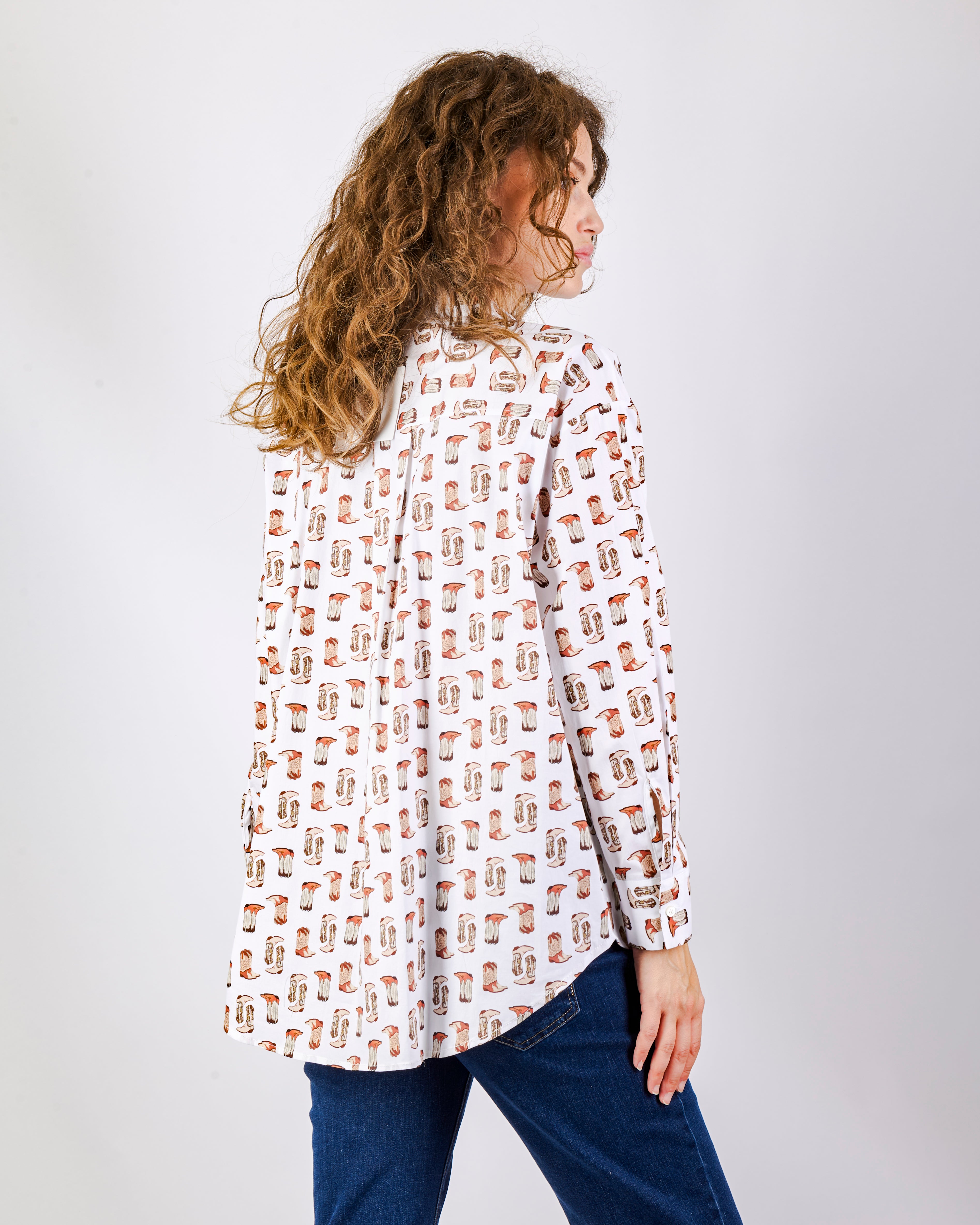 Camicia in cotone fantasia TEXANI