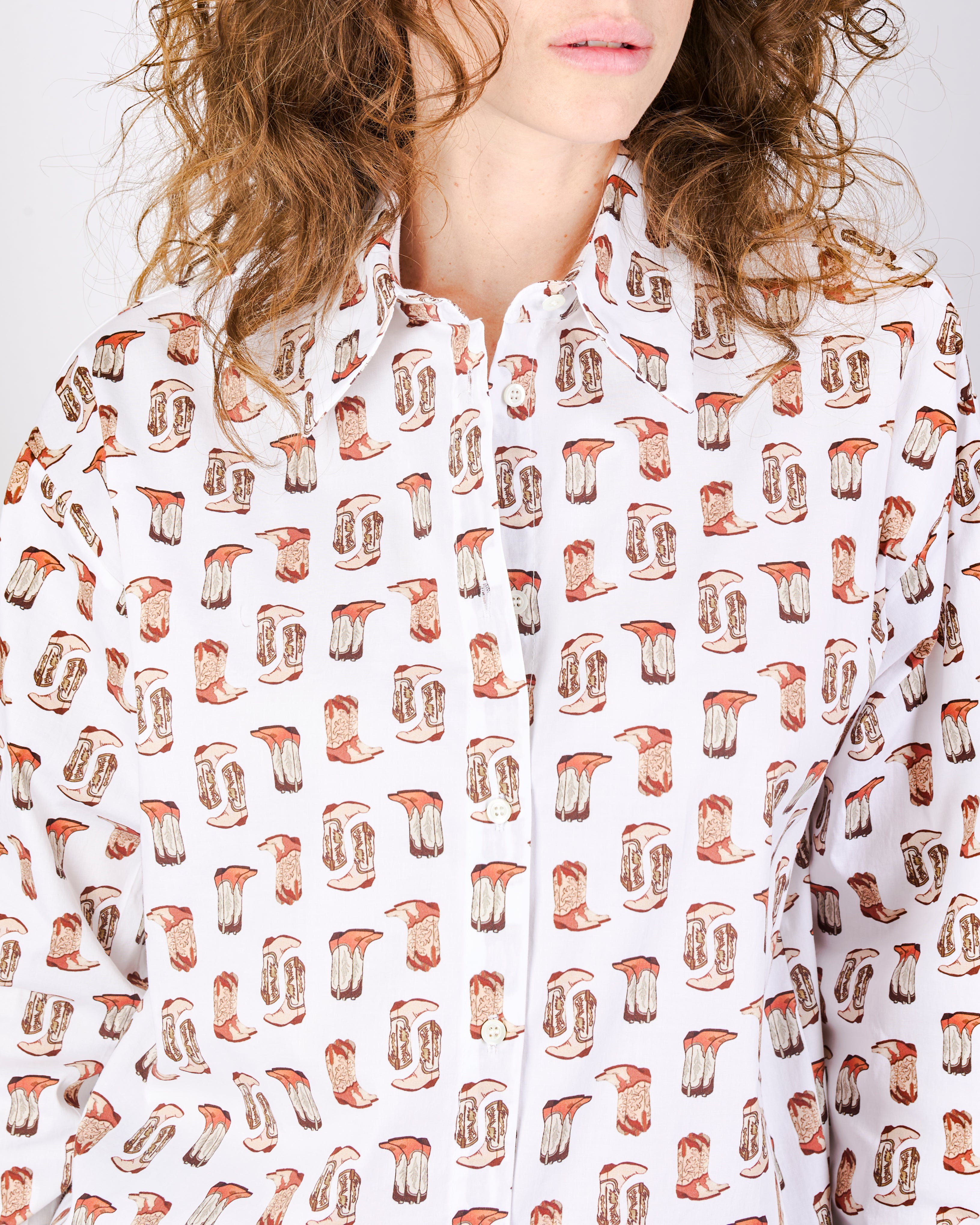 Camicia in cotone fantasia TEXANI