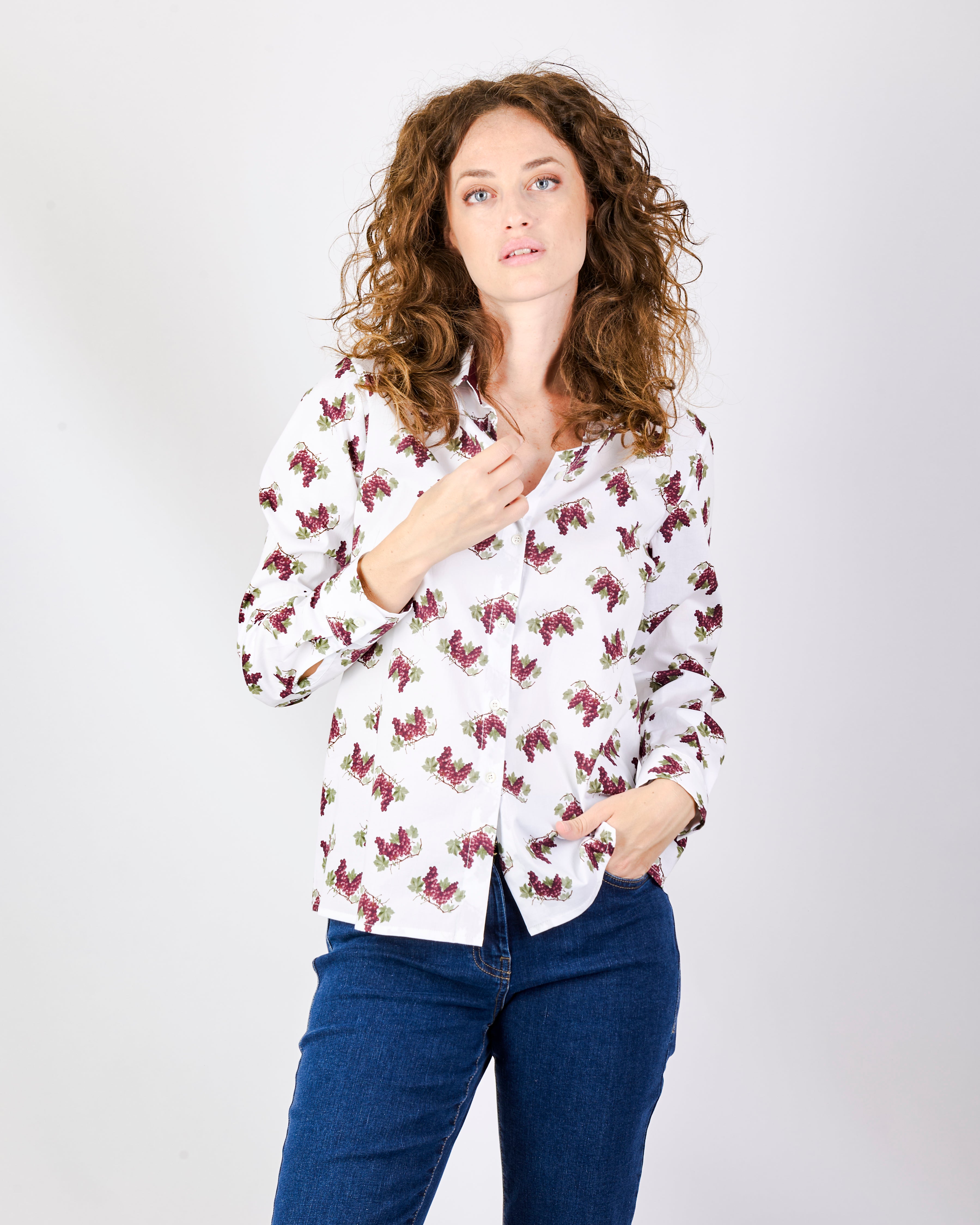 Camicia in cotone fantasia UVA