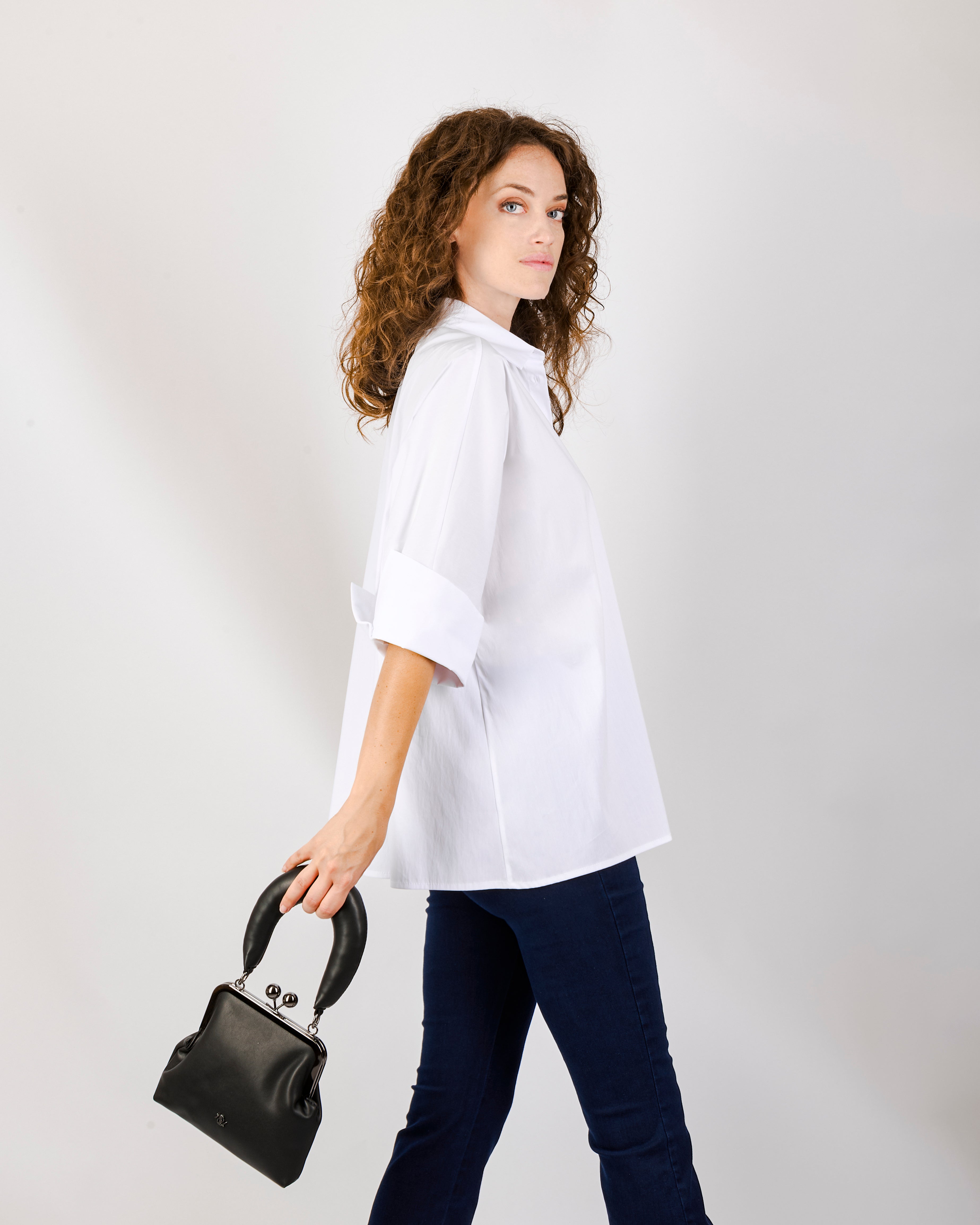 Camicia in cotone ampia 25-555