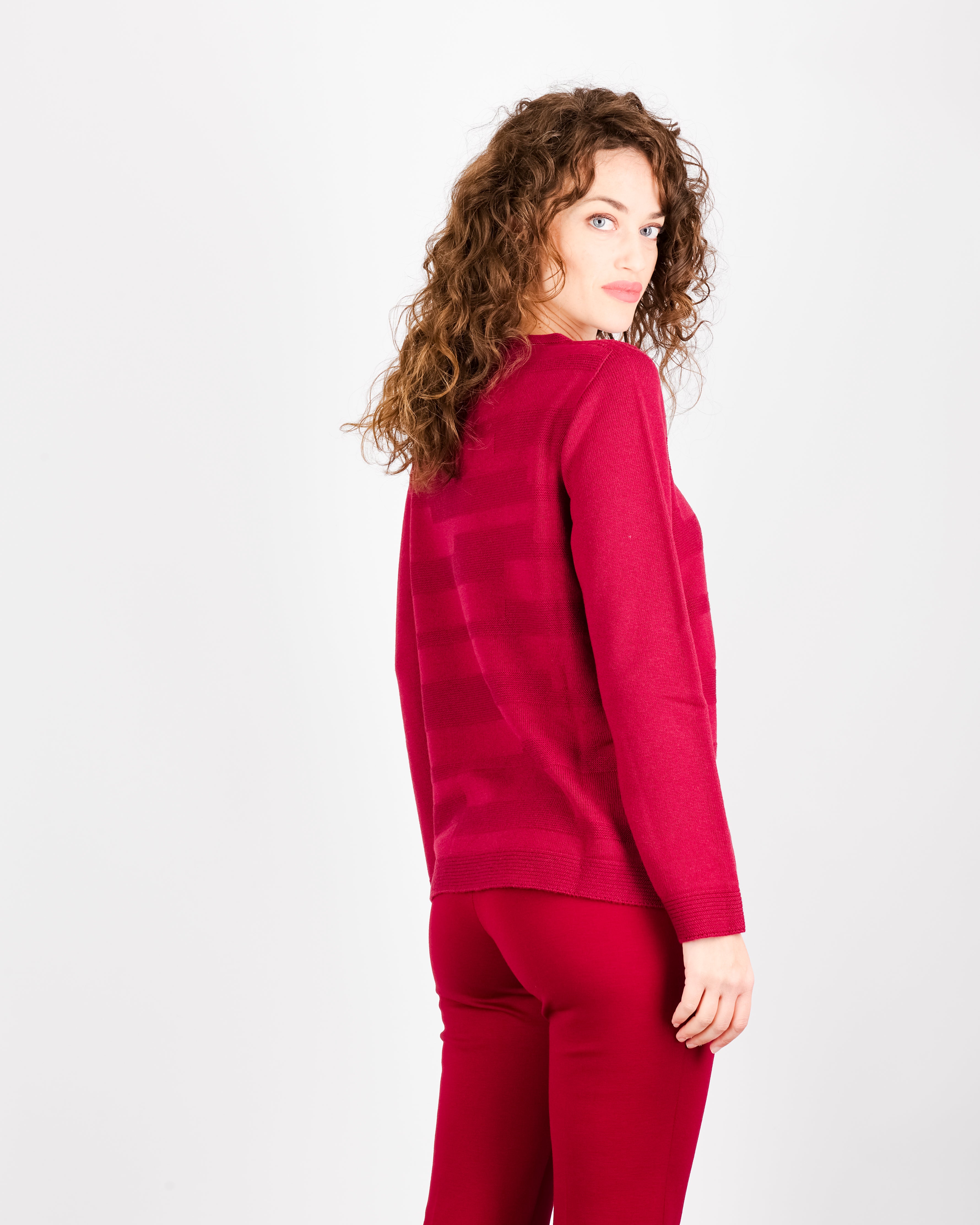 Maglia giro pura lana links avanti Z 9524