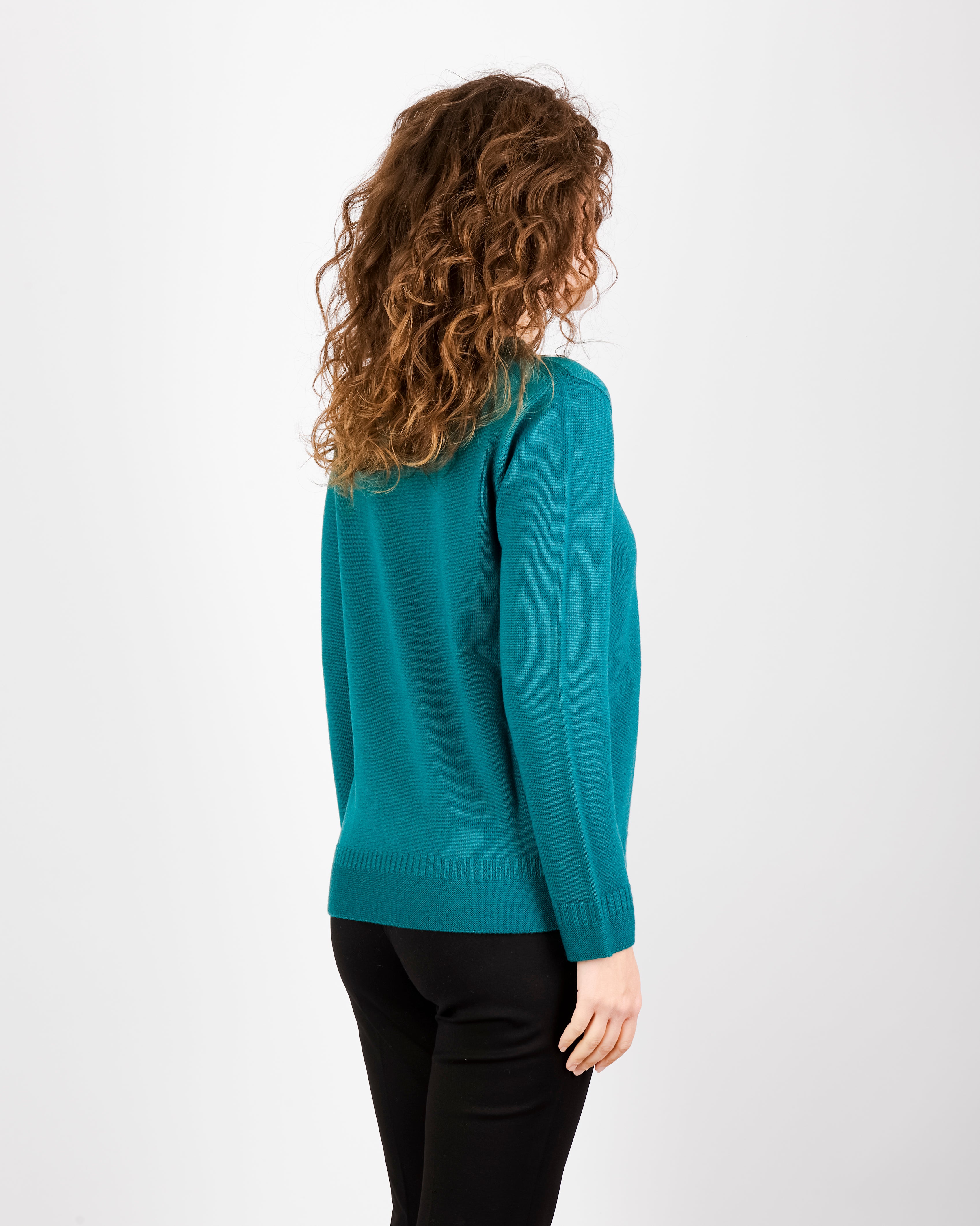 Maglia scollo a V fondo link Z9414