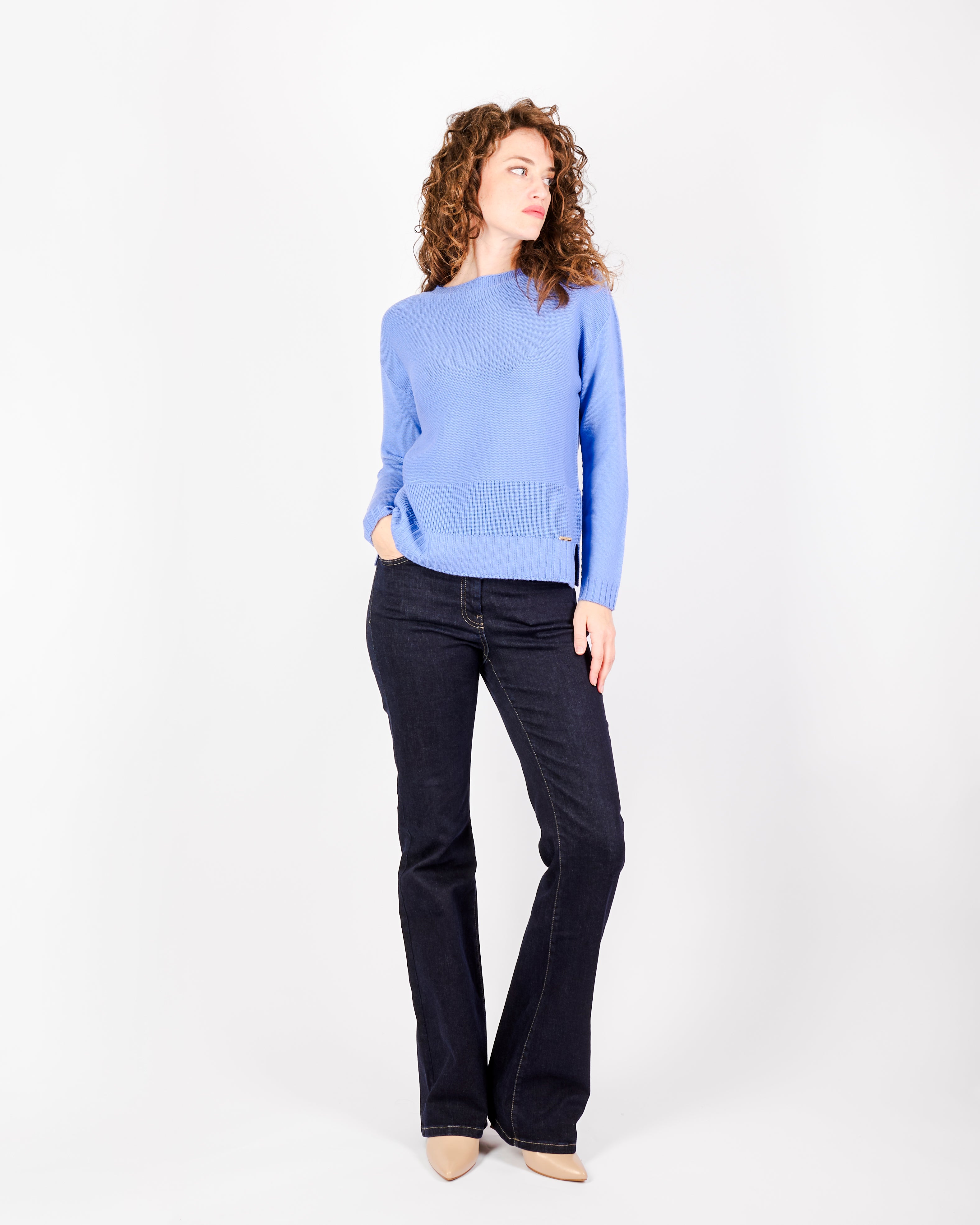 Girocollo links e punto pannocchia spacchi Z9516