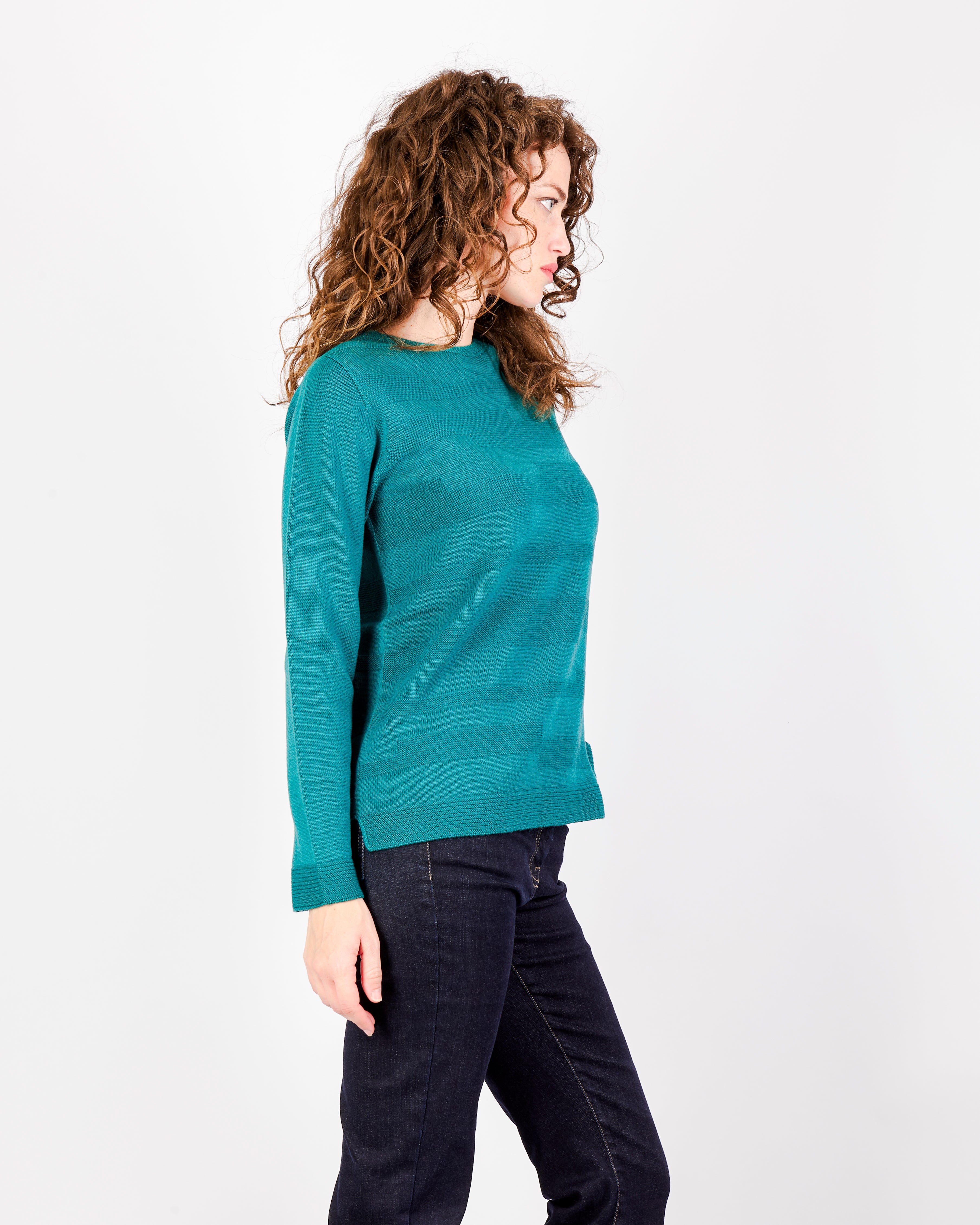 Maglia giro pura lana links avanti Z 9524