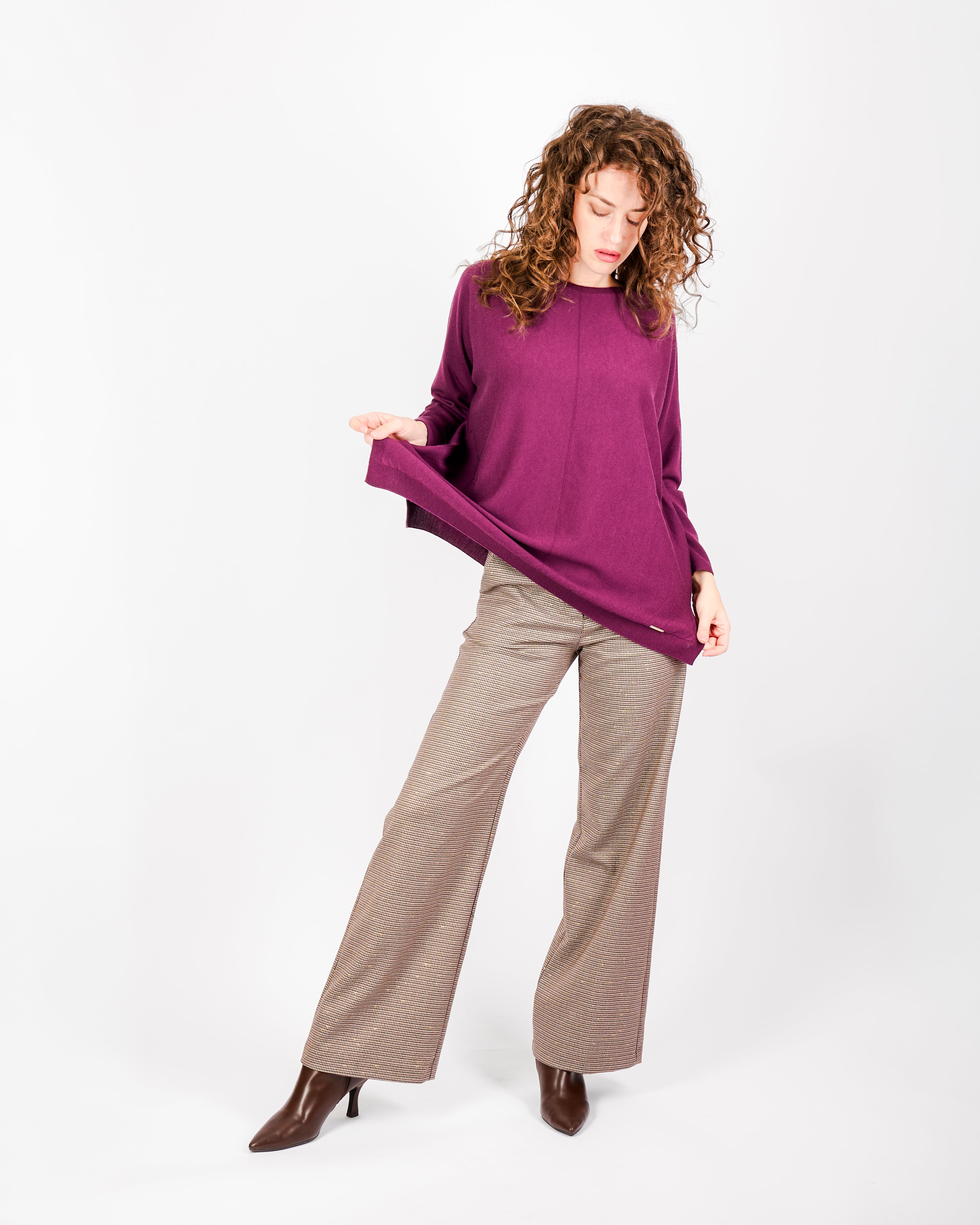 Maglia scatola over pura lana Z9509