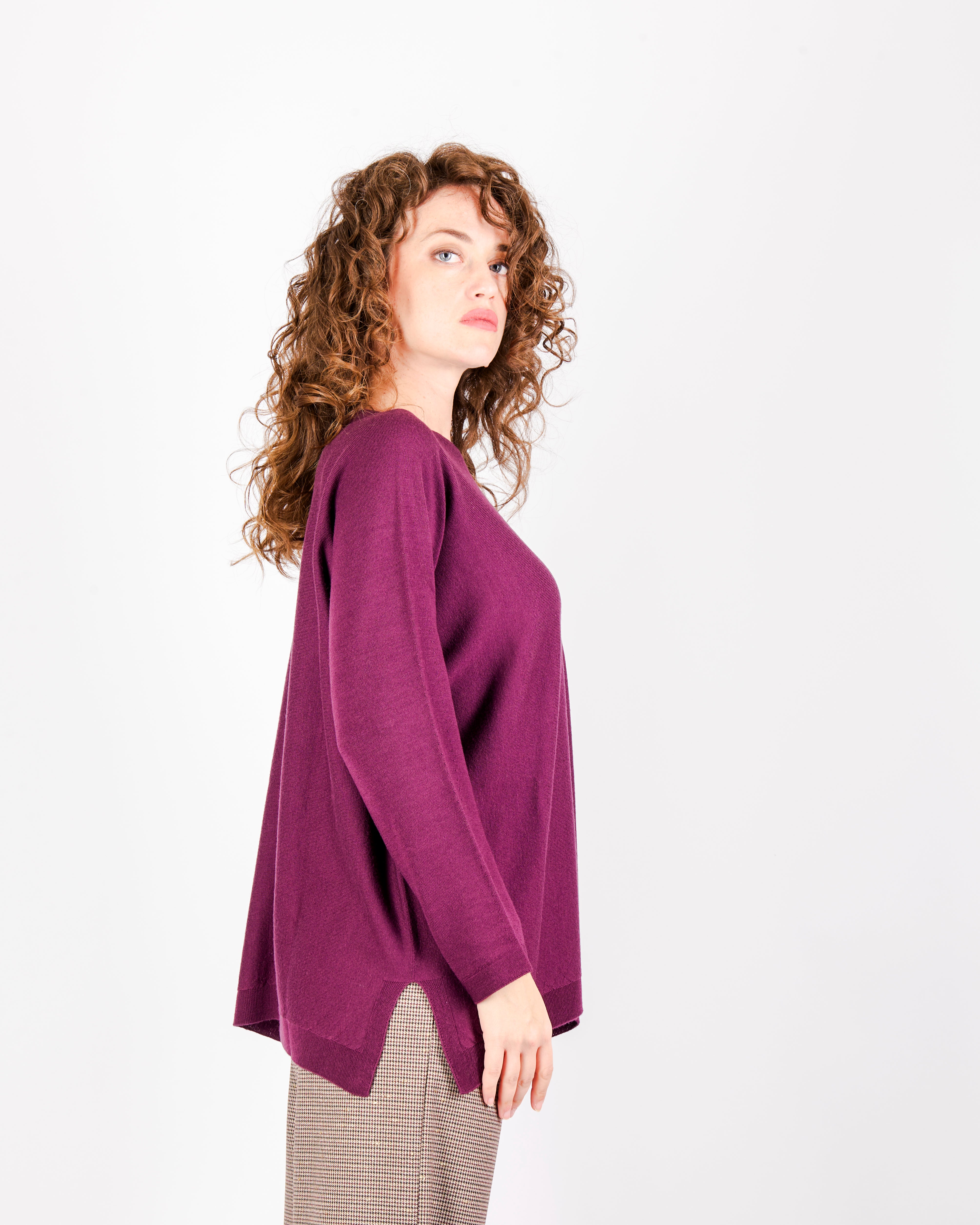 Maglia scatola over pura lana Z9509