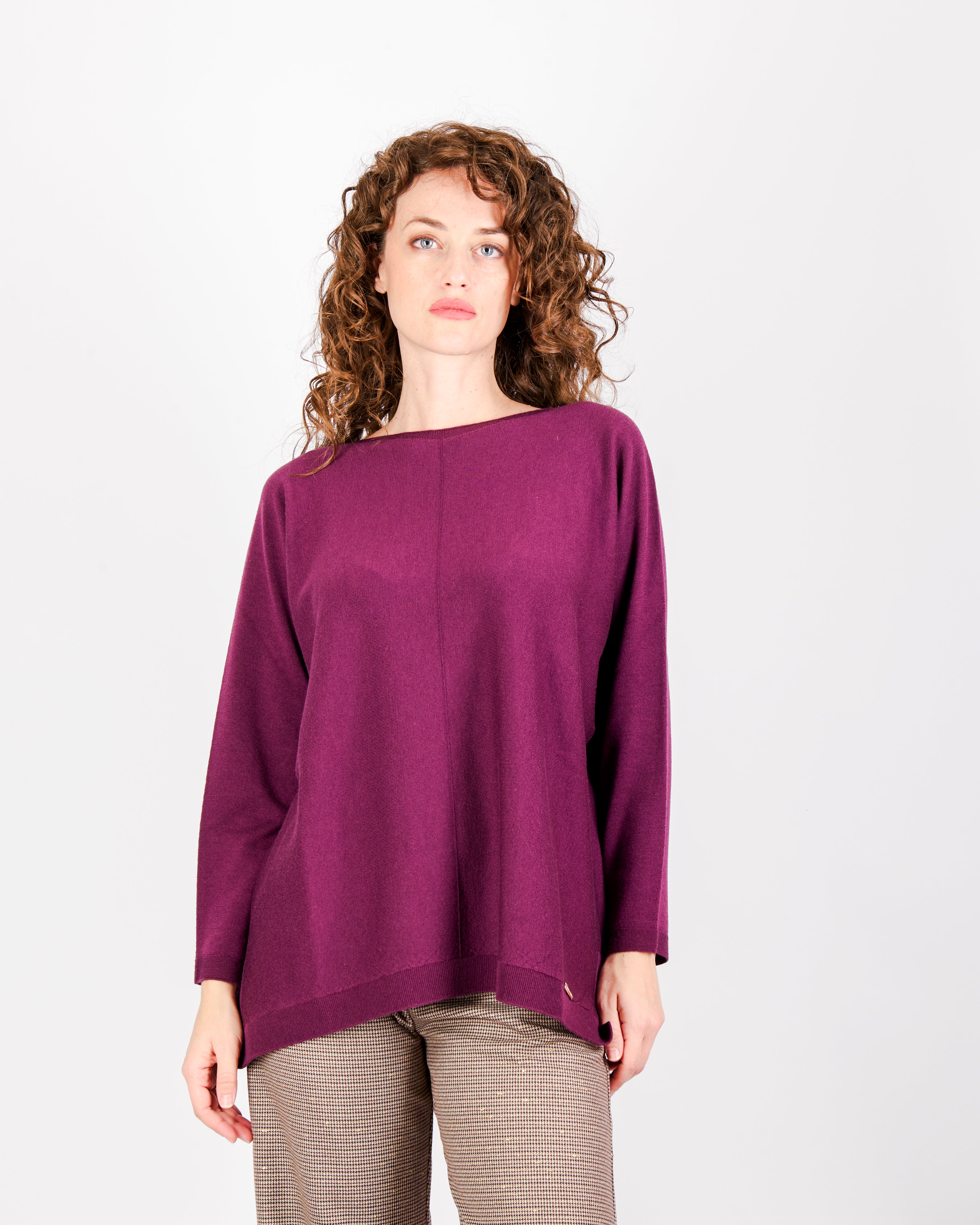 Maglia scatola over pura lana Z9509