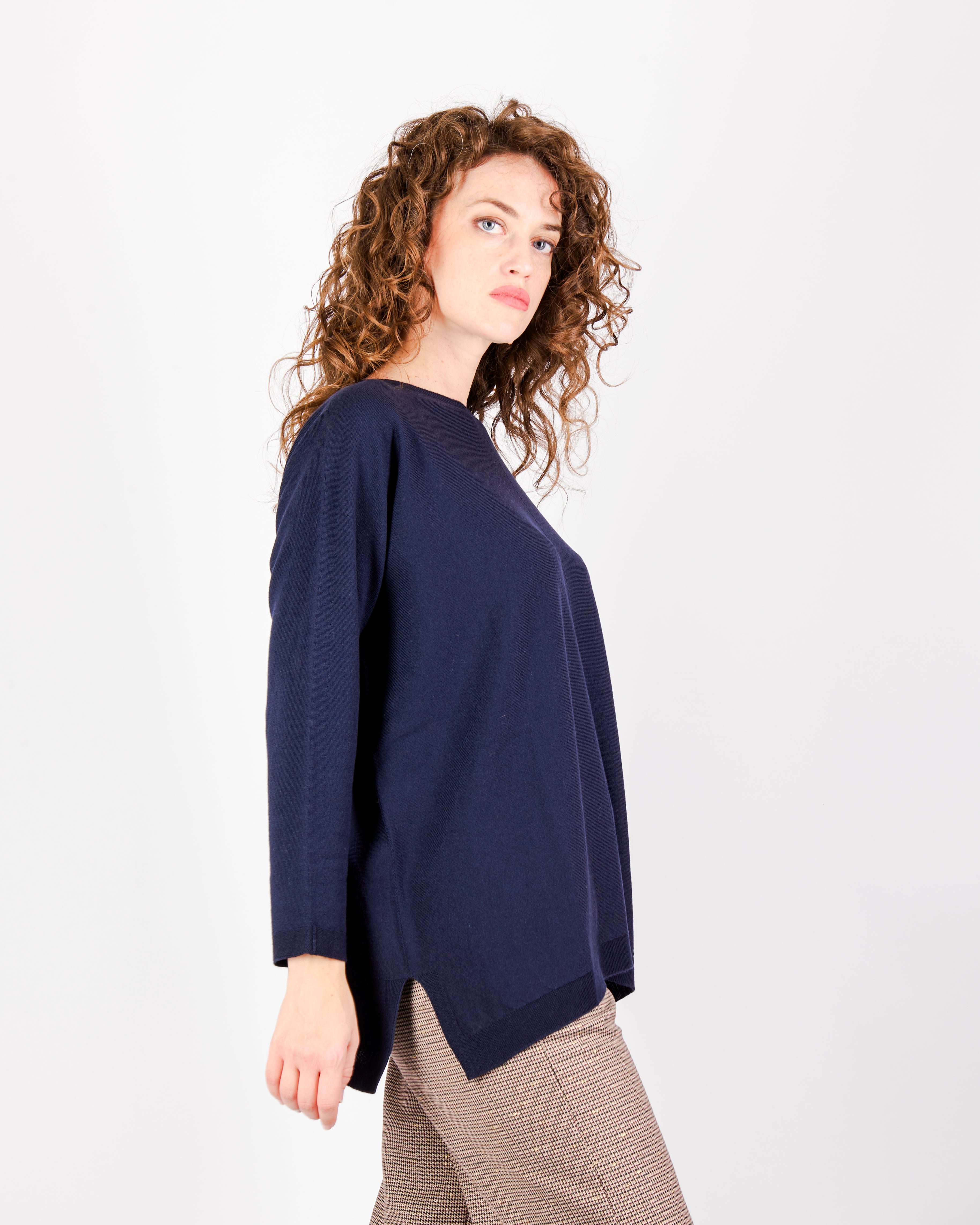 Maglia scatola over pura lana Z9509