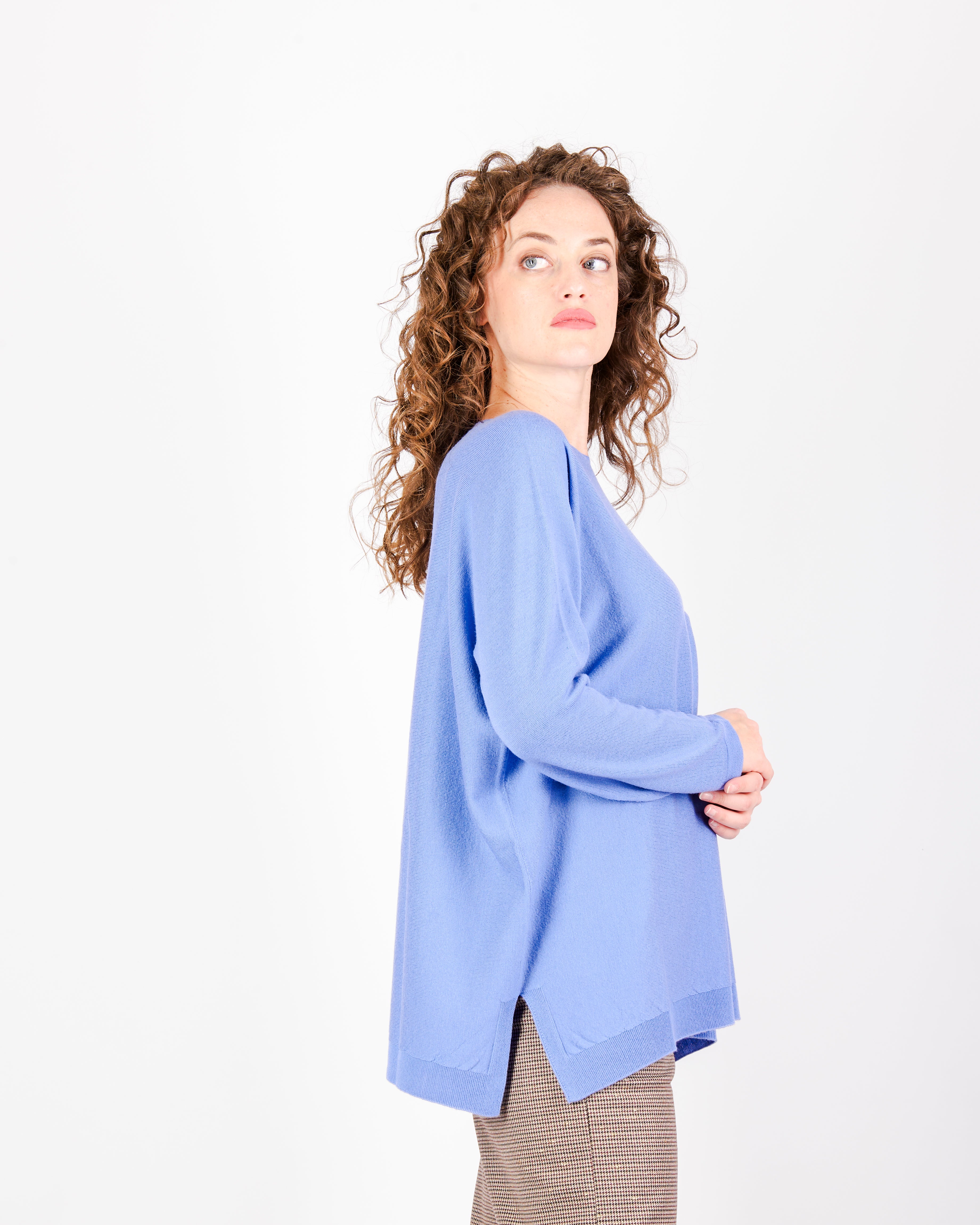 Maglia scatola over pura lana Z9509