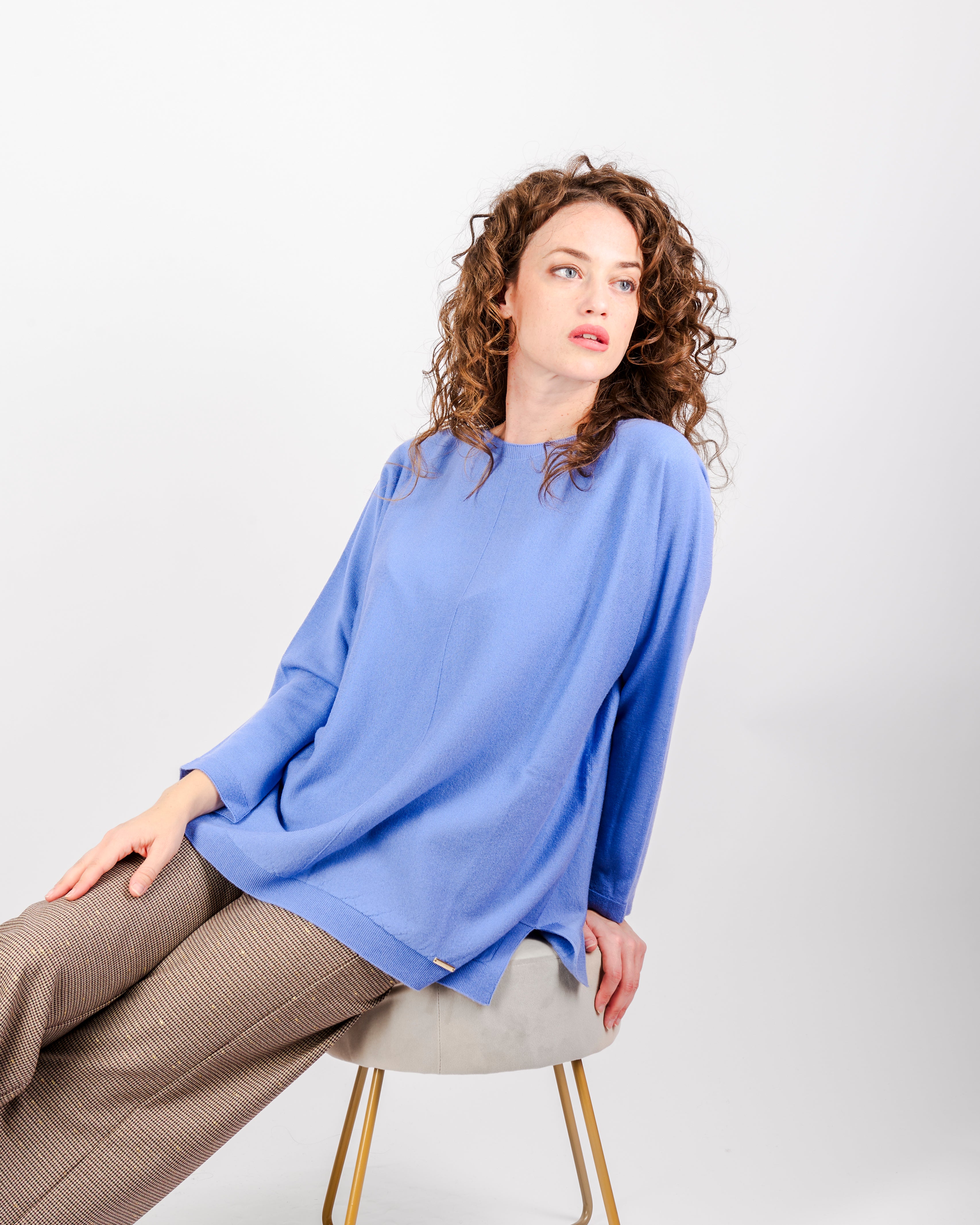 Maglia scatola over pura lana Z9509