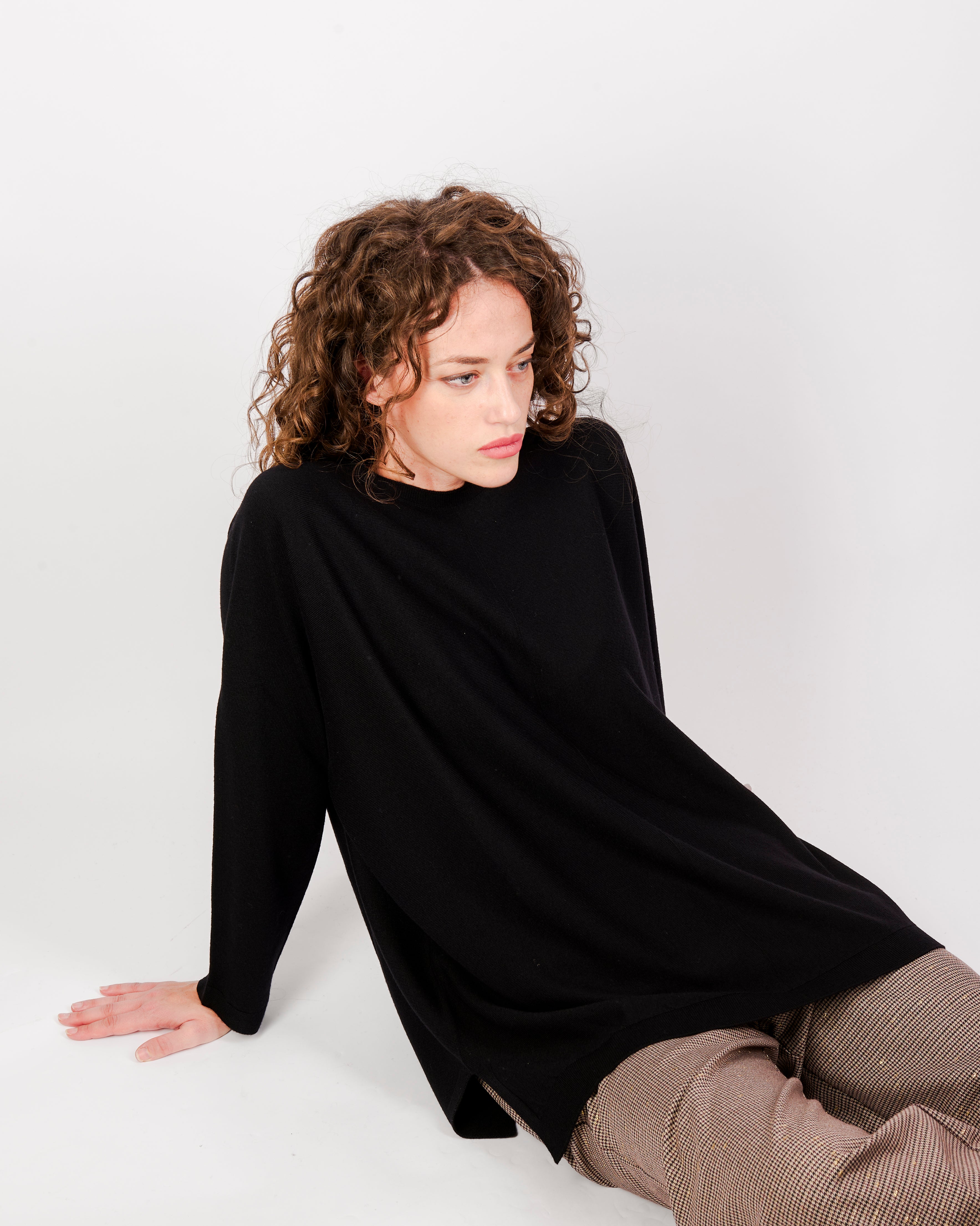 Maglia scatola over pura lana Z9509