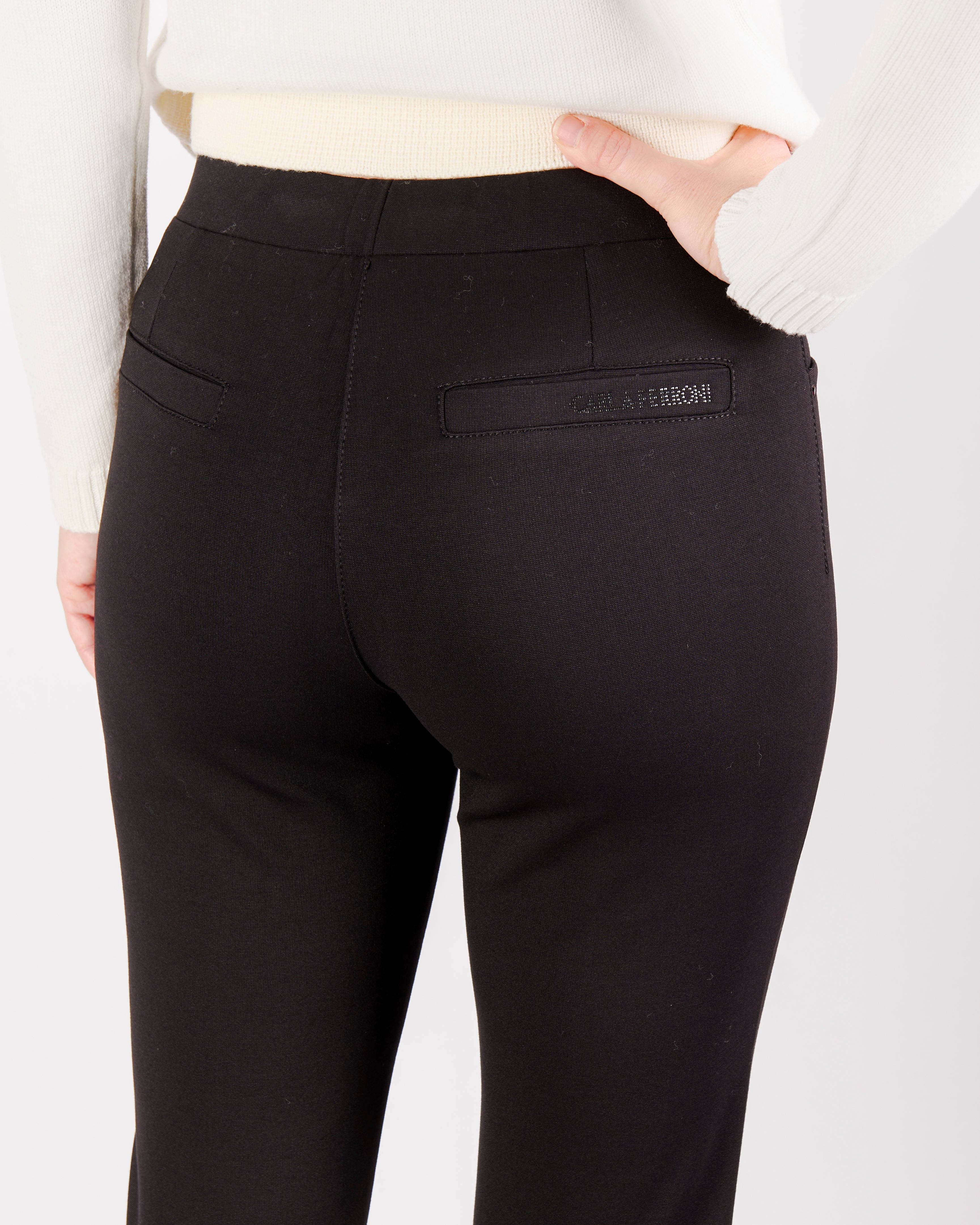 Pantalone punto Milano con elastico 15937