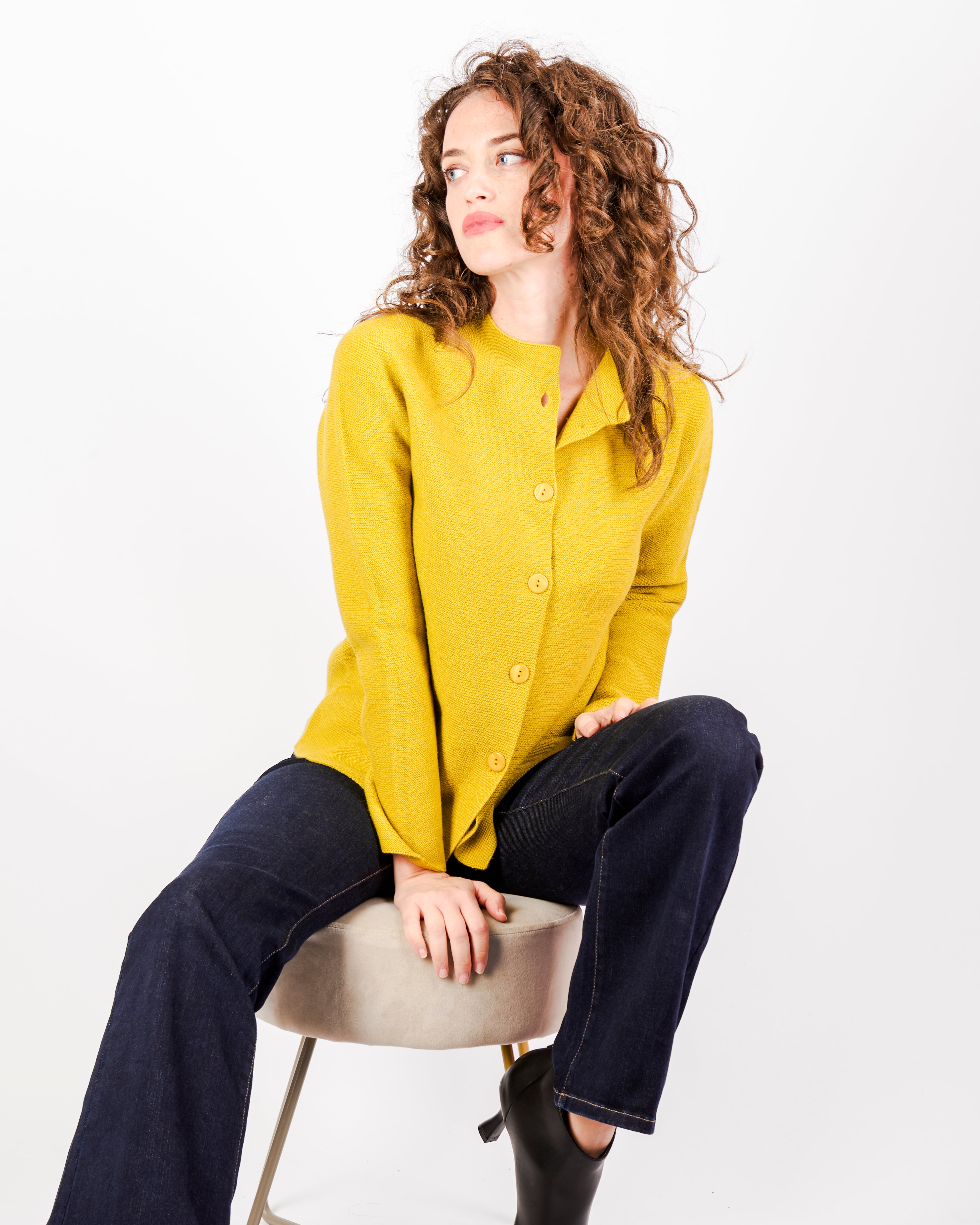 Giacca pura lana aperta links GM24 2114