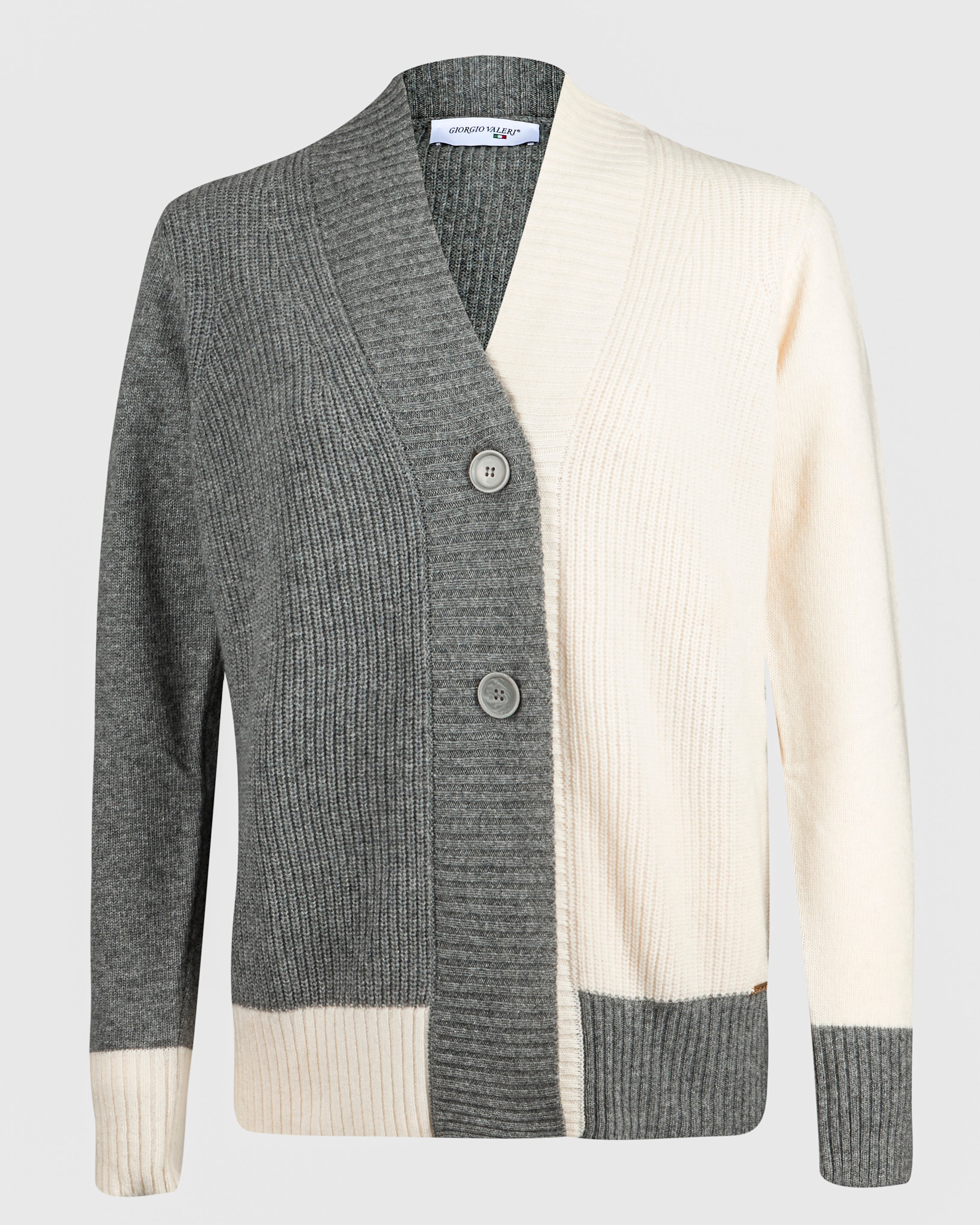 Cardigan bicolor punto pannocchia 21201