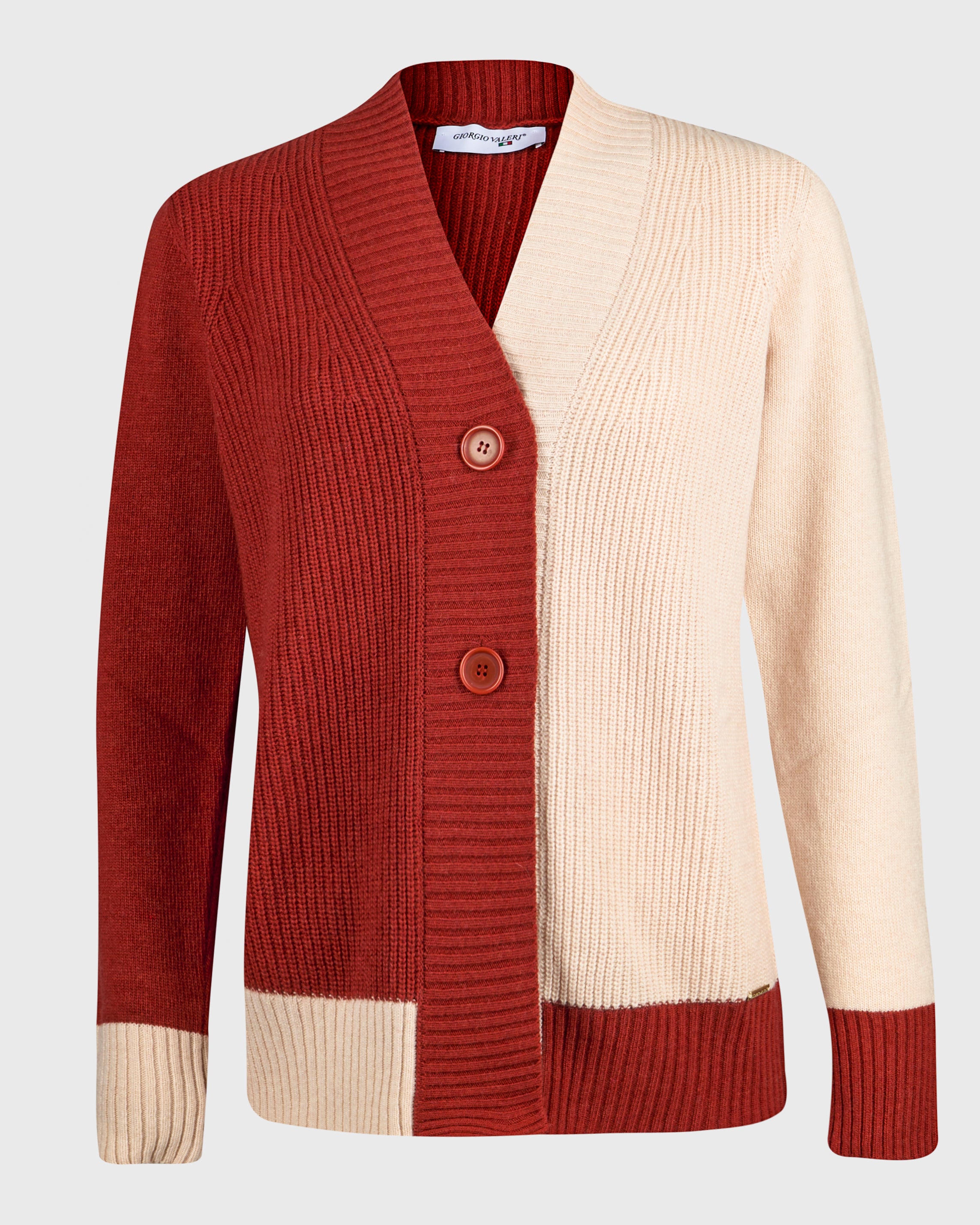 Cardigan bicolor punto pannocchia 21201