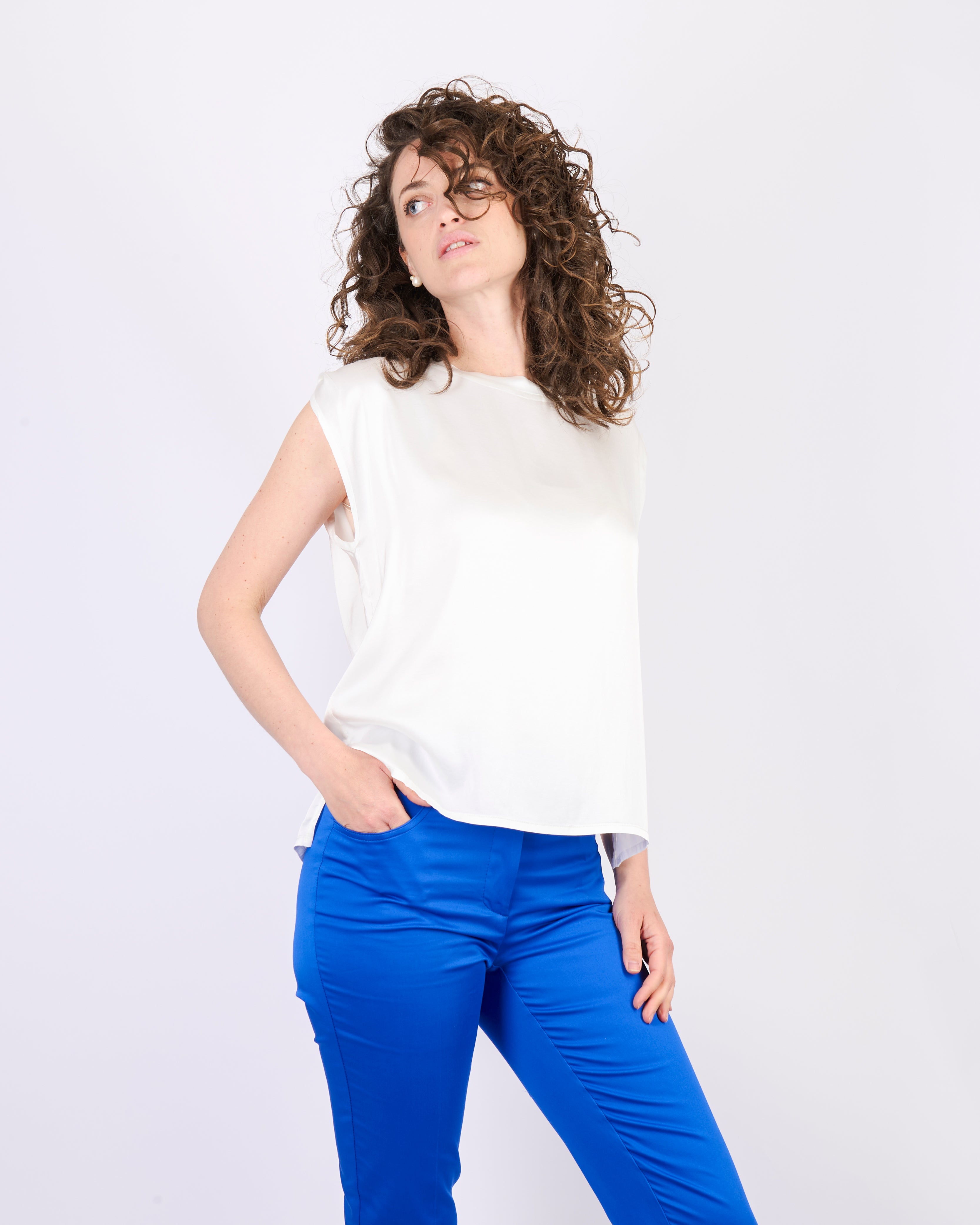 Top raso stretch ROMBO