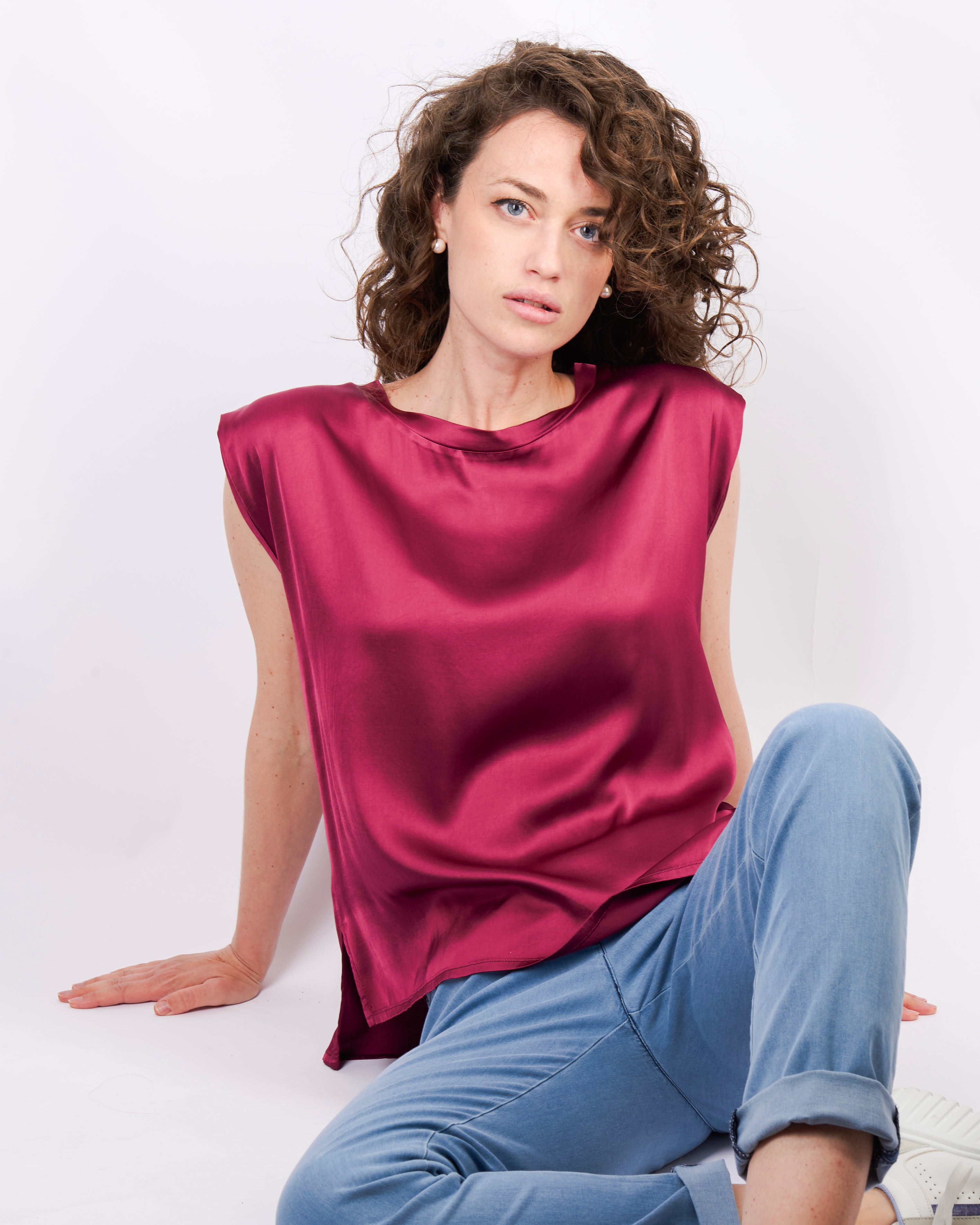 Top raso stretch ROMBO