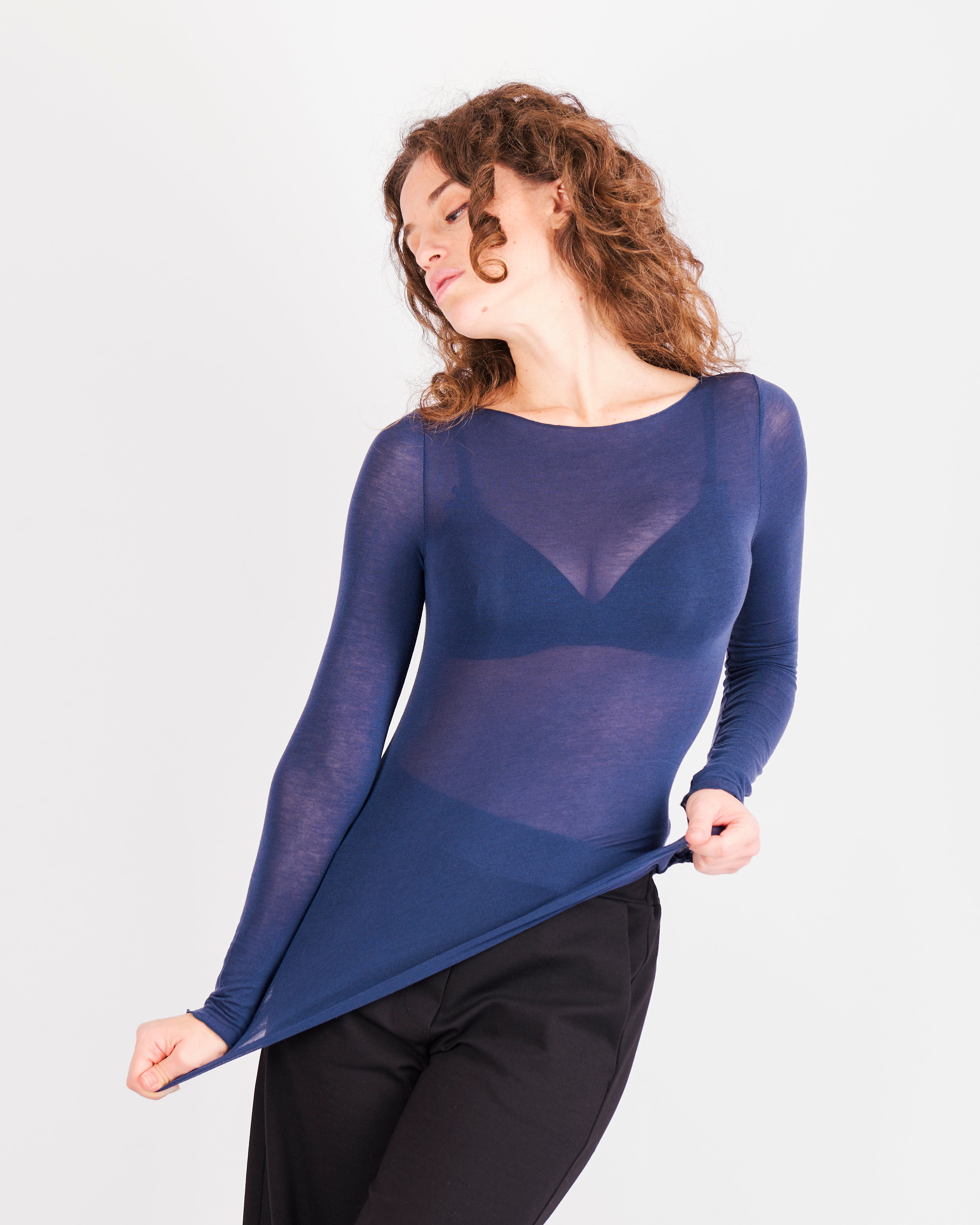 Maglia M. Lunga con Cashmere Barchetta ULTRALIGHT