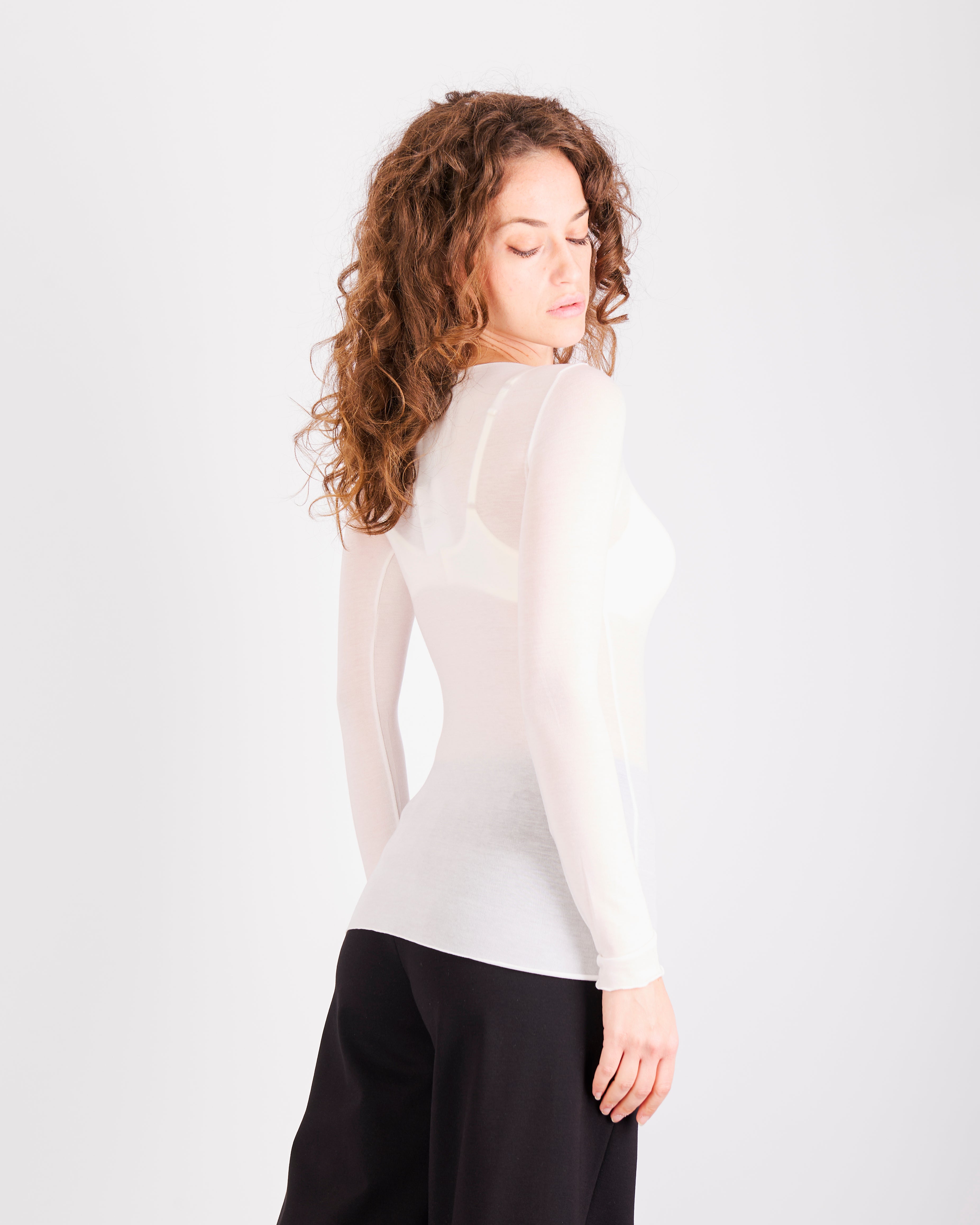 Maglia M. Lunga con Cashmere Barchetta ULTRALIGHT