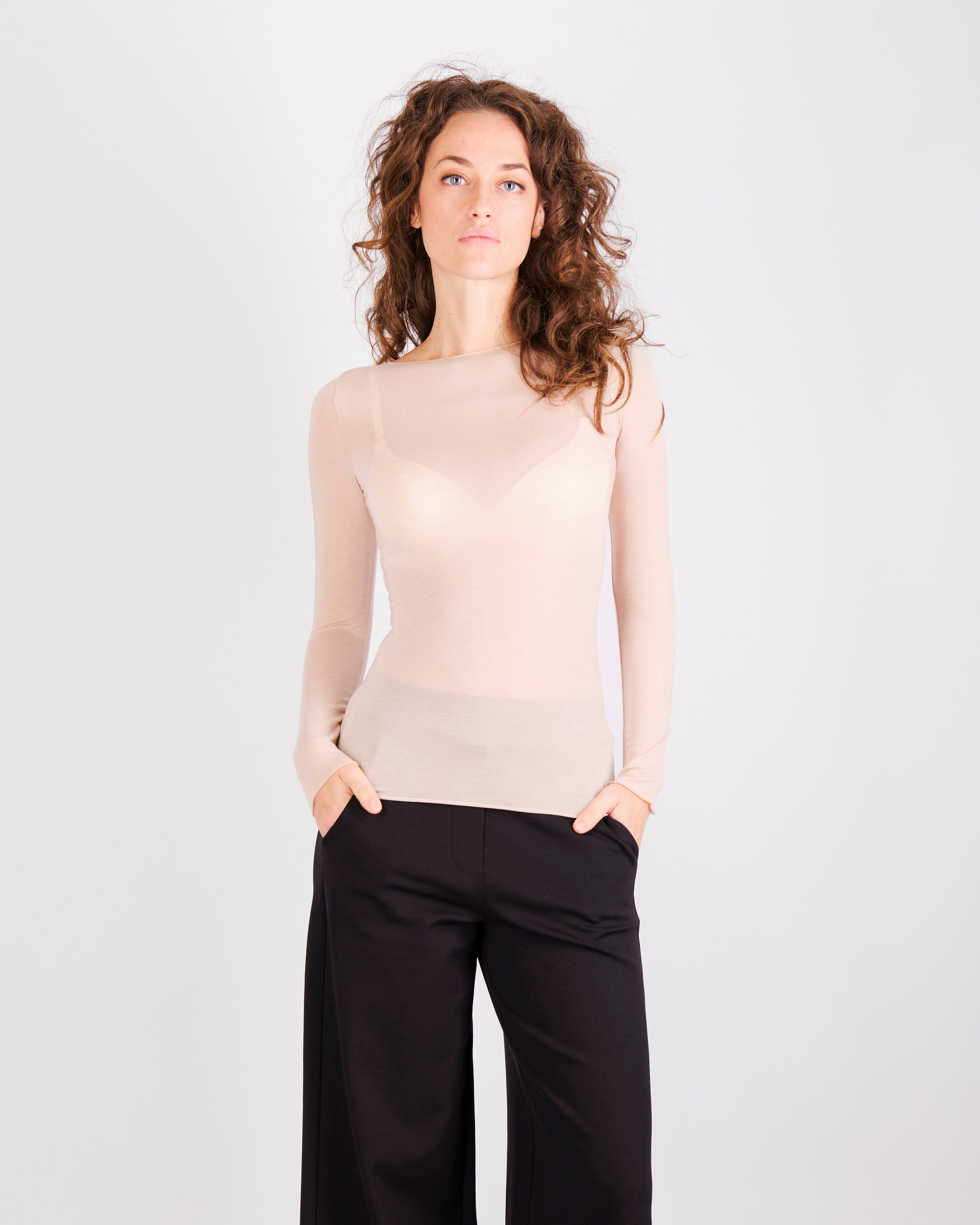 Maglia M. Lunga con Cashmere Barchetta ULTRALIGHT