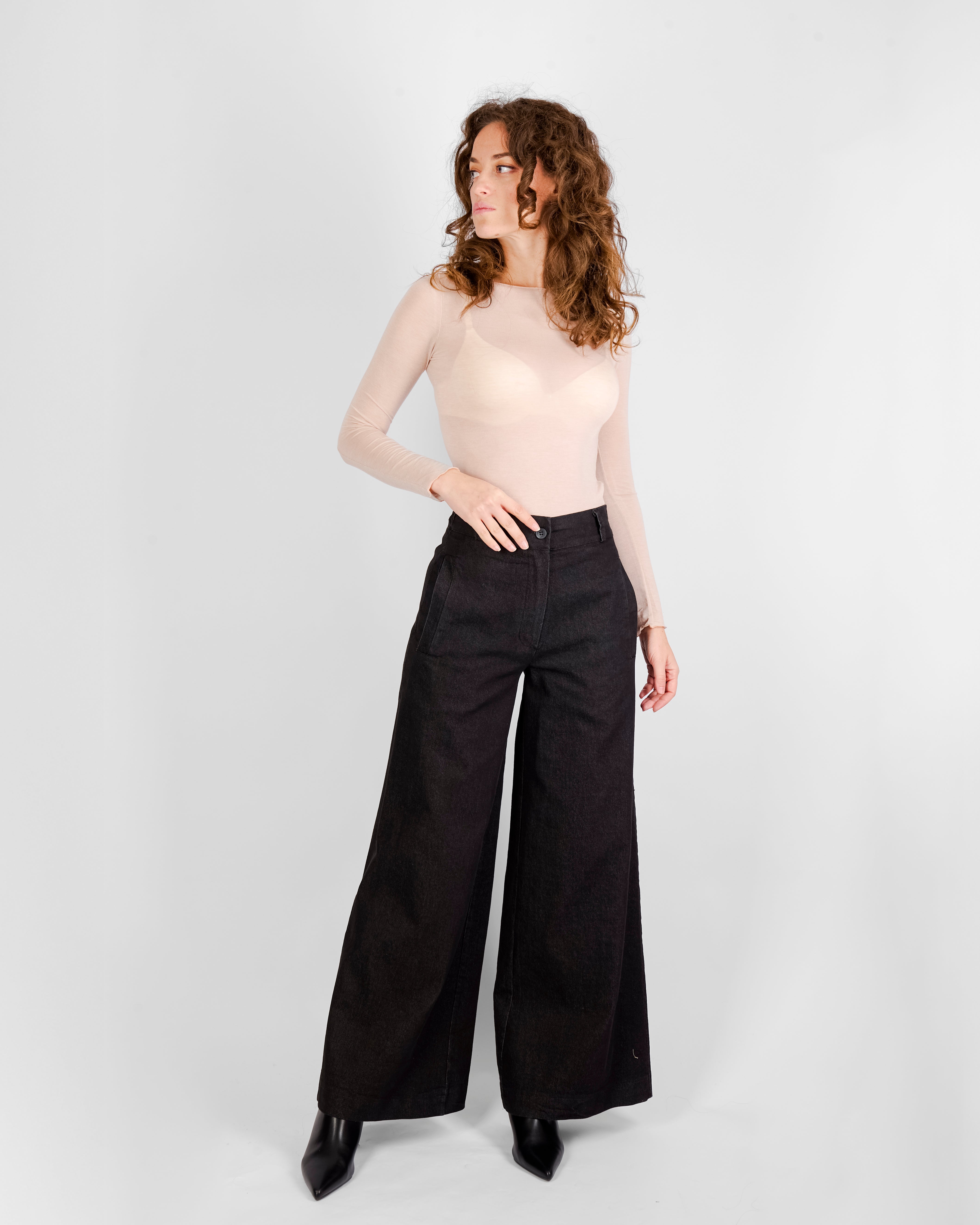 Pantalone jeans morbido tasca a filo H193/23