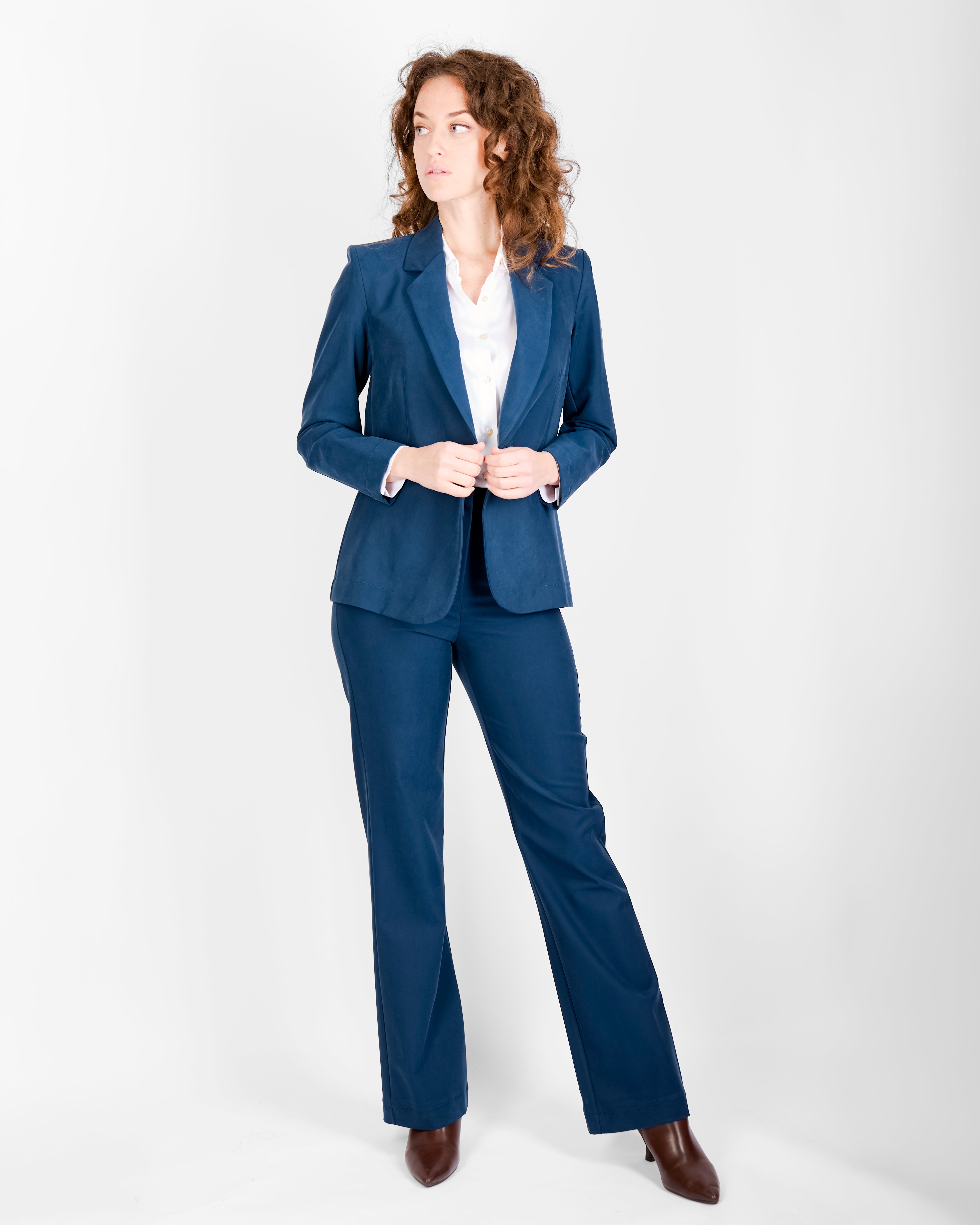 Pantalone pulito zip zampetta cupro soft H144/21