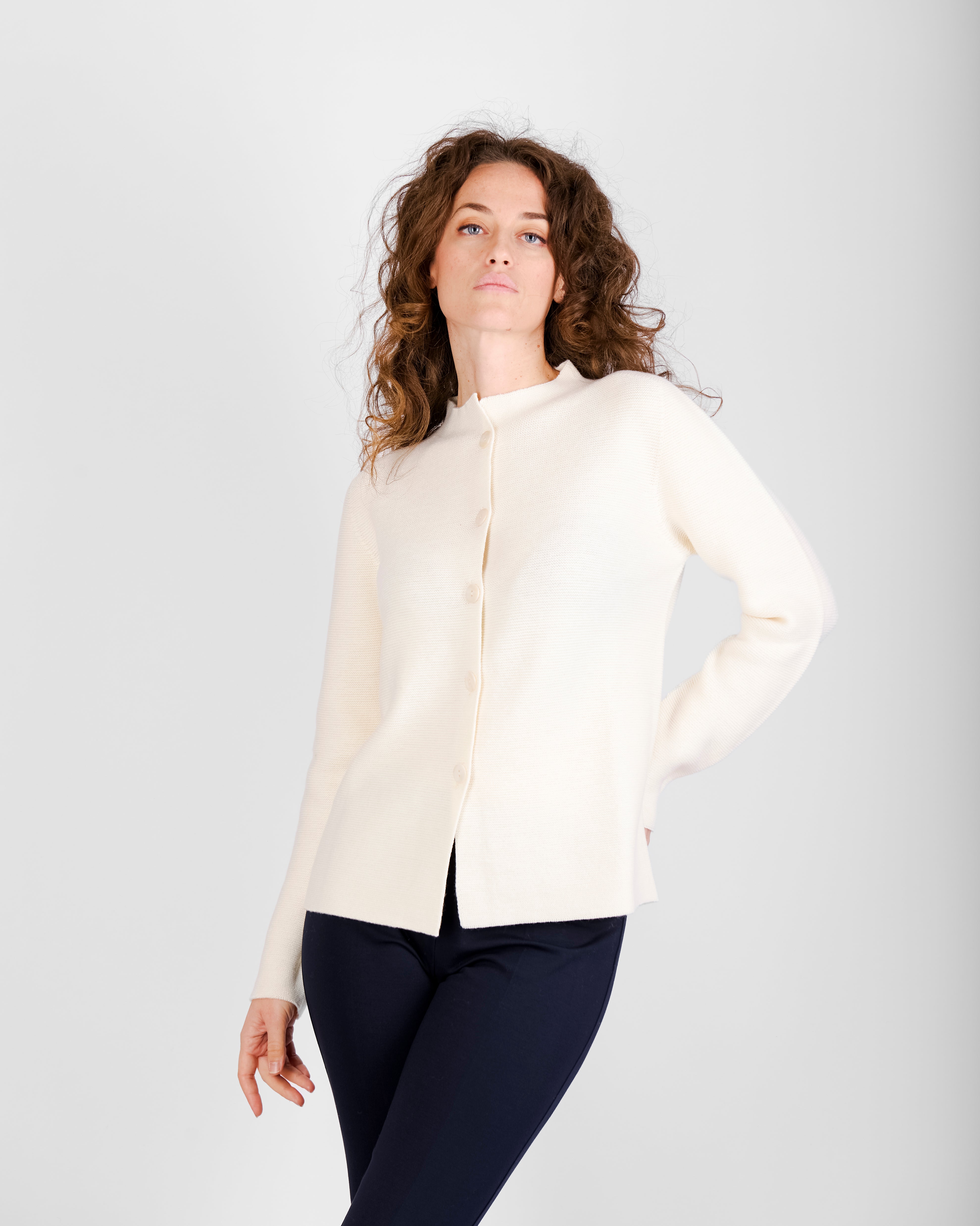 Giacca pura lana aperta links GM24 2114