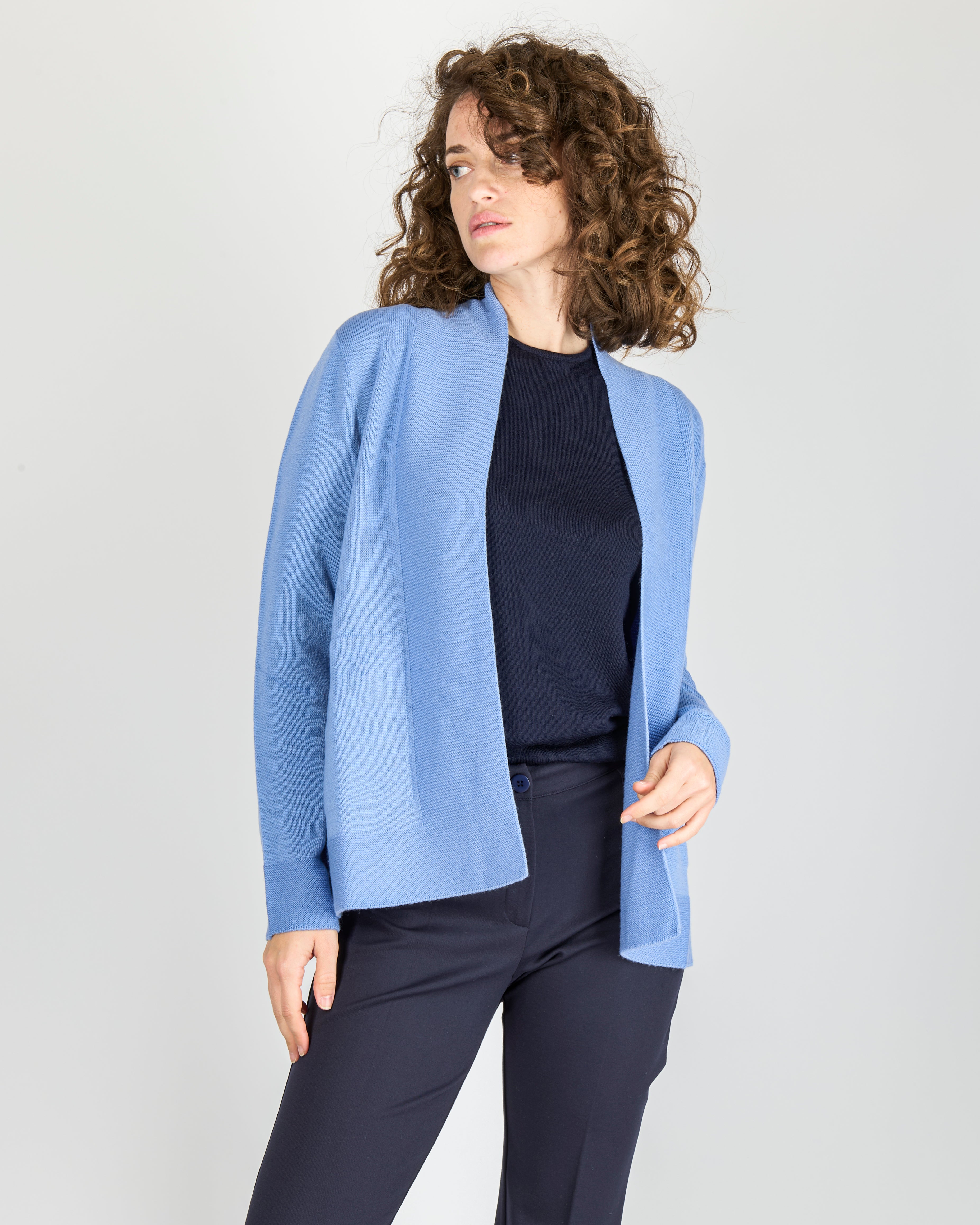 Cardigan sciallato lana ZDA1030