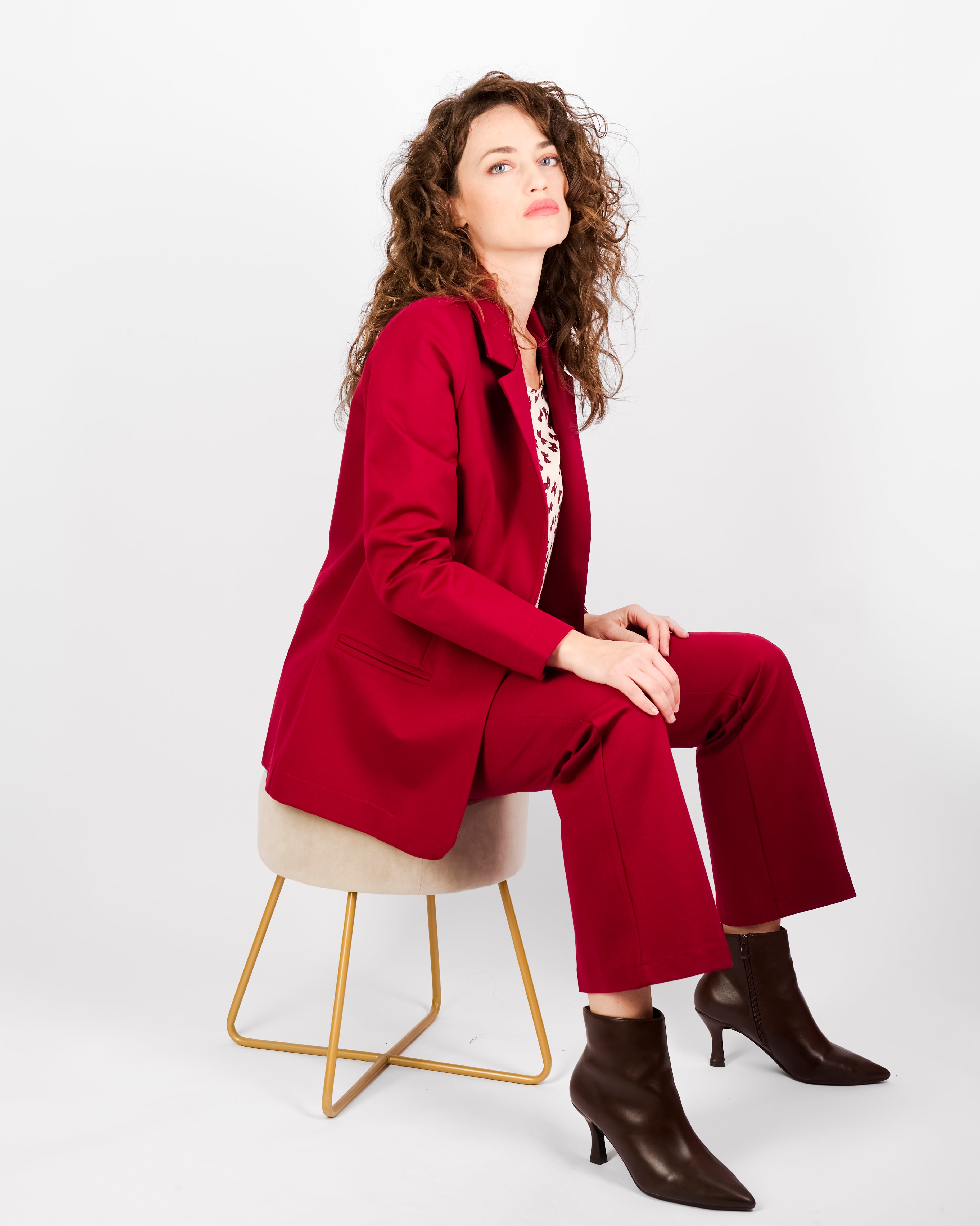 Giacca lunga in punto milano comfort H504/1