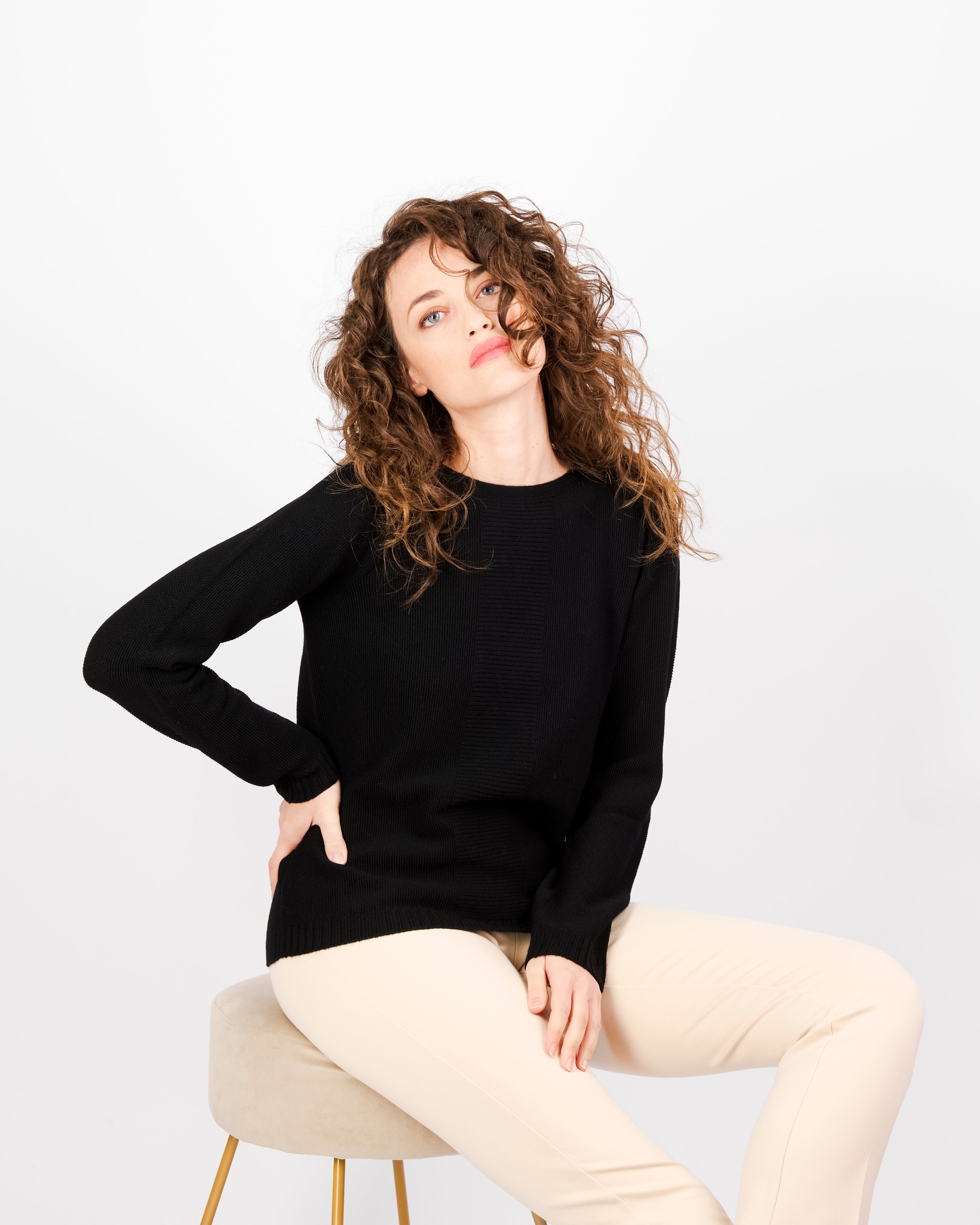 Girocollo grana di riso pura lana CL 1946