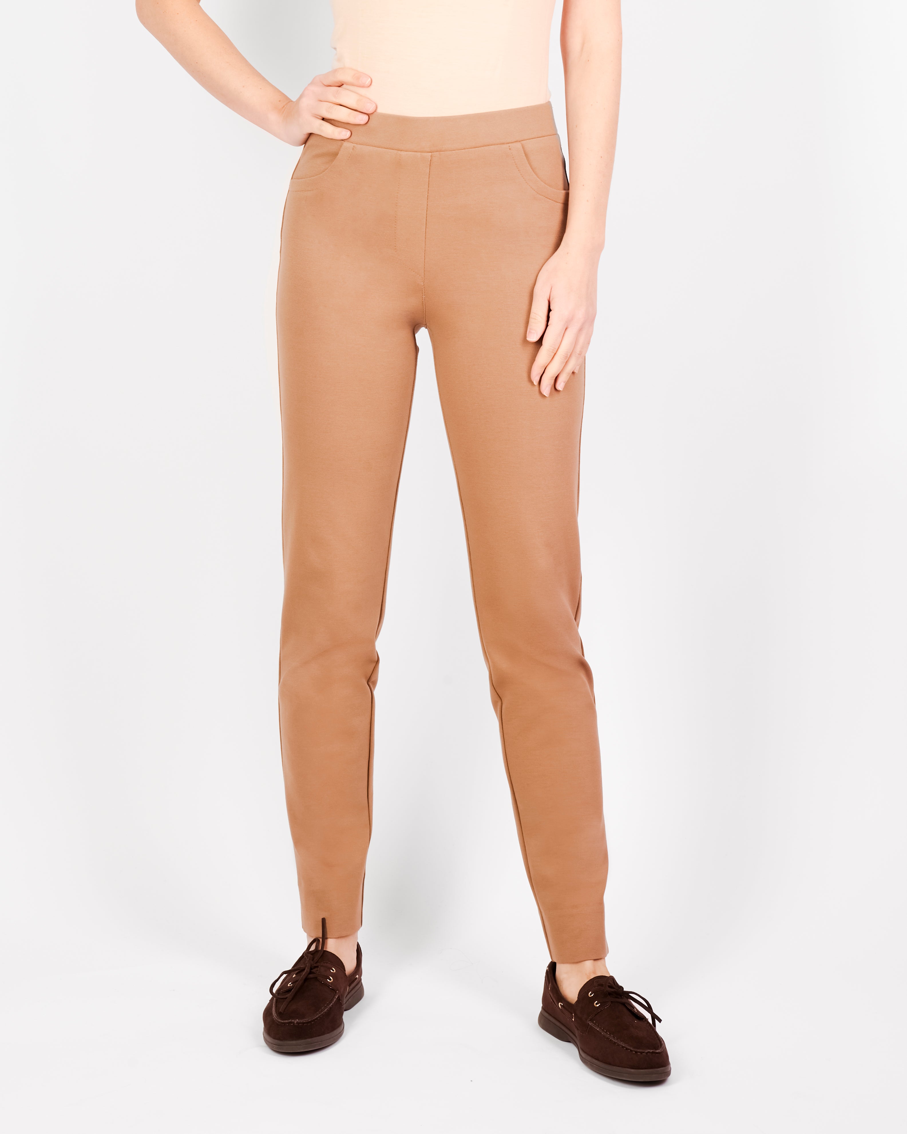 Pantalone punto Milano con elastico 15937