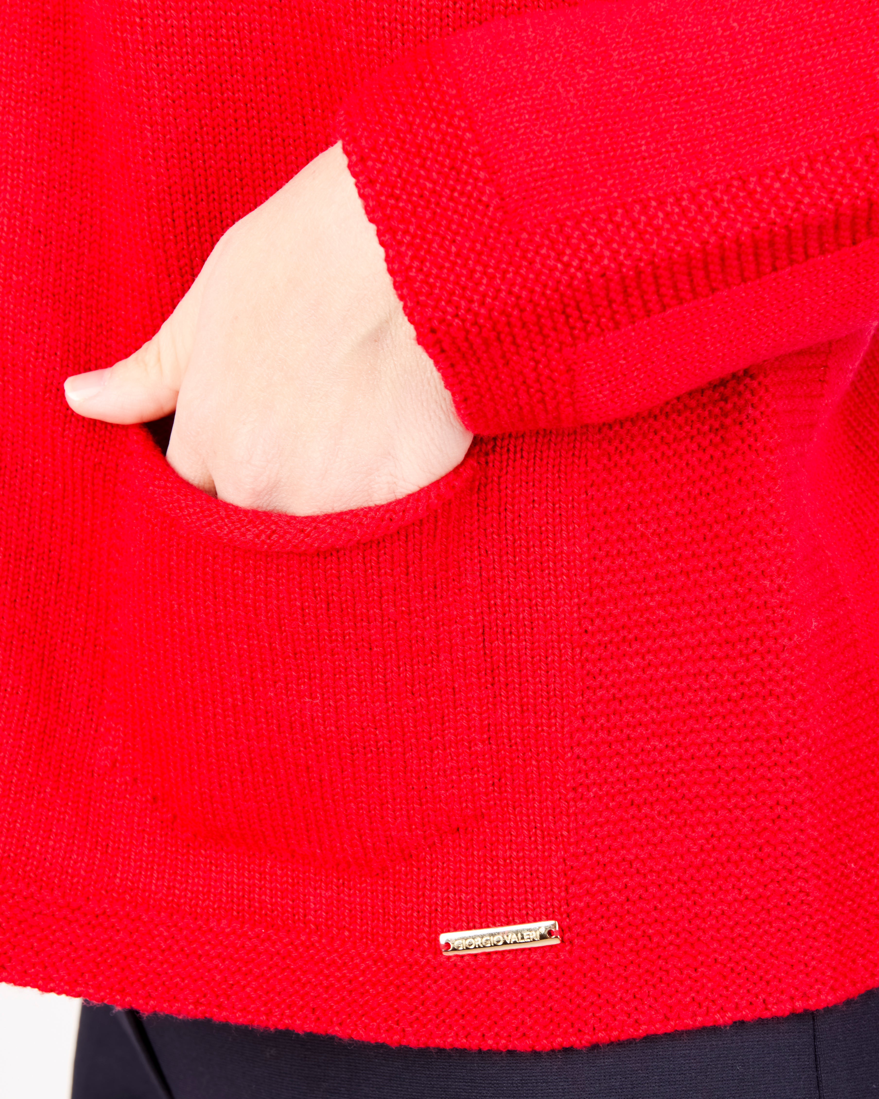 Cardigan zip pura lana con tasche AZ8152