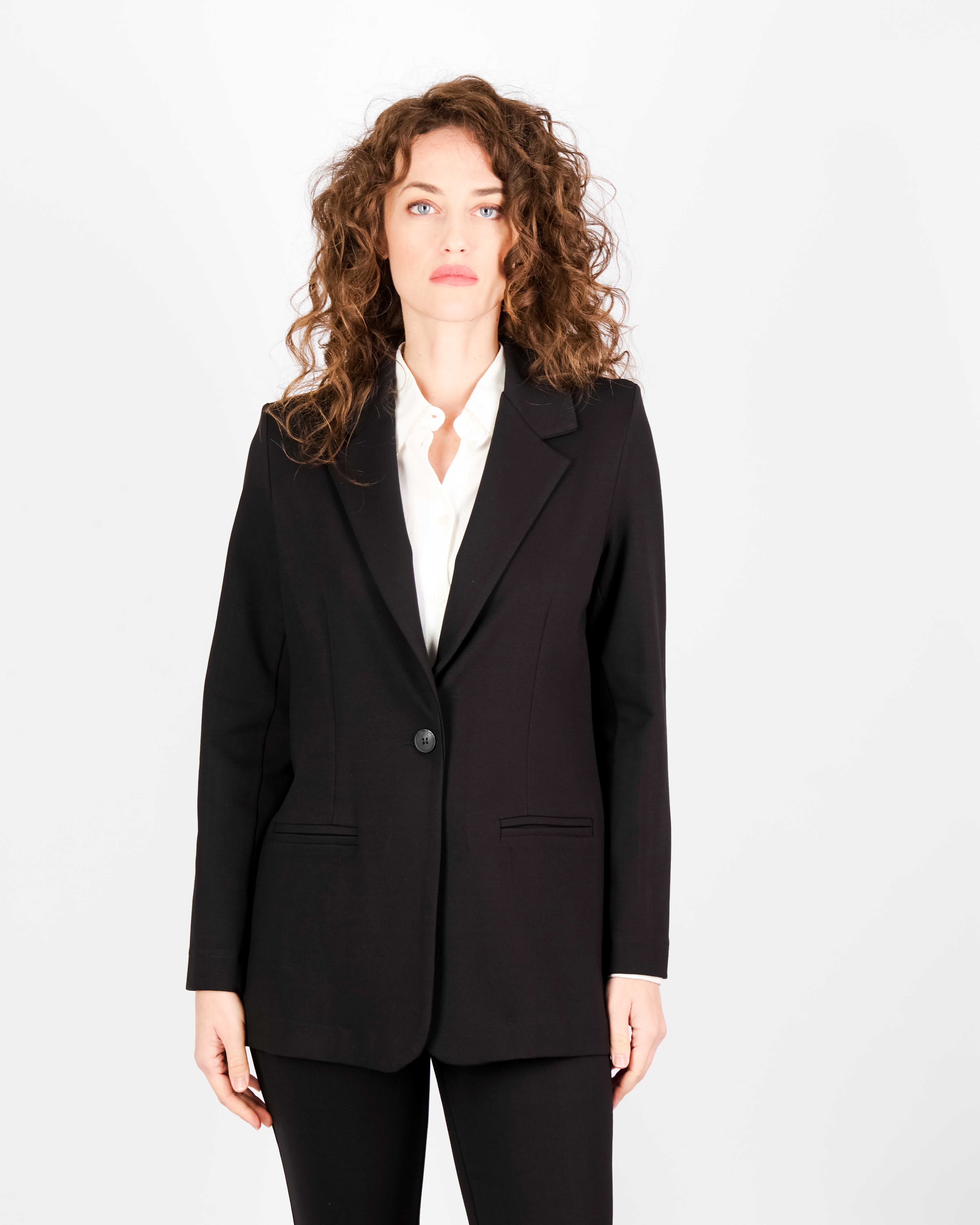 Giacca lunga in punto milano comfort H504/1