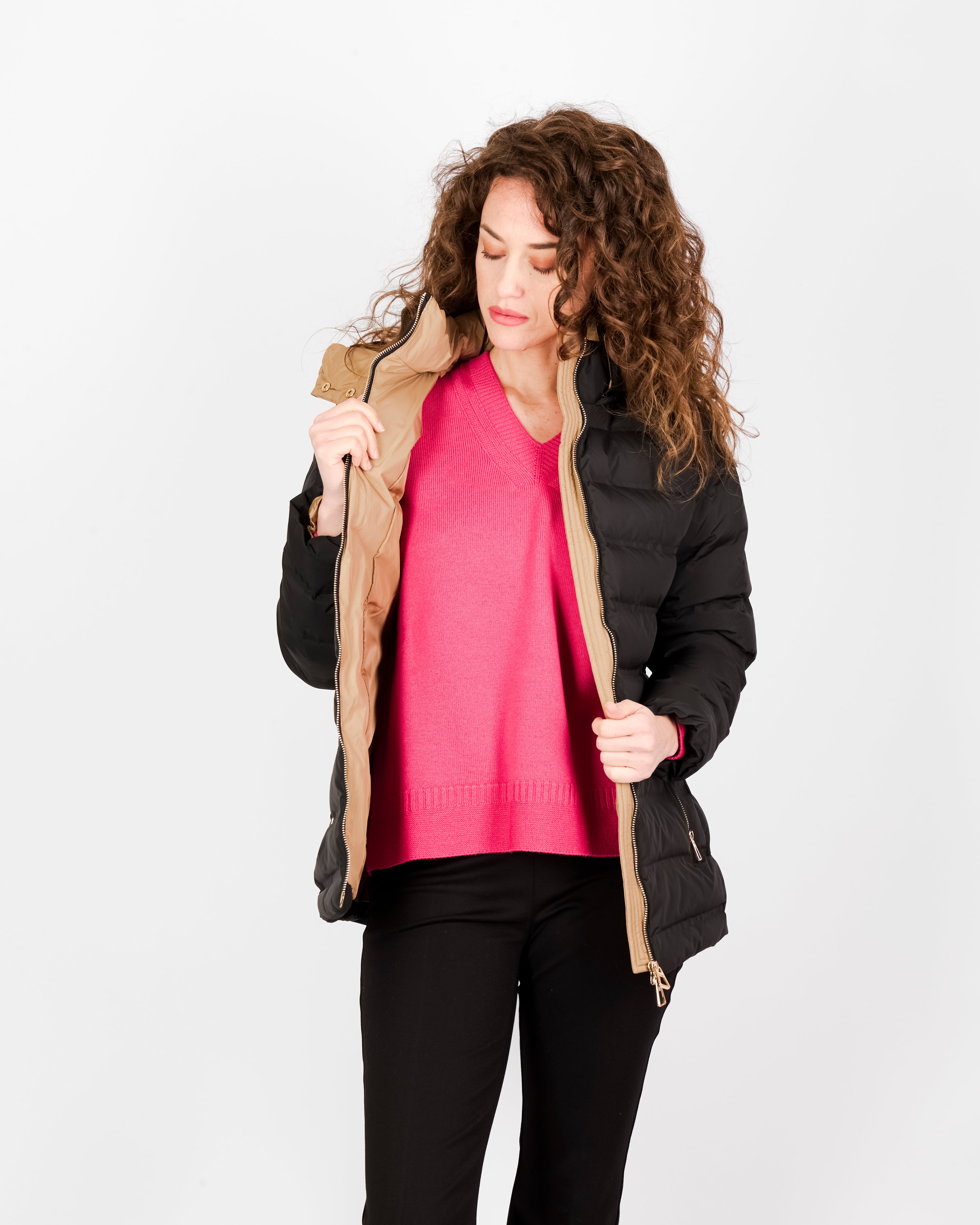 Piumino eco zip e cappuccio ANNA P