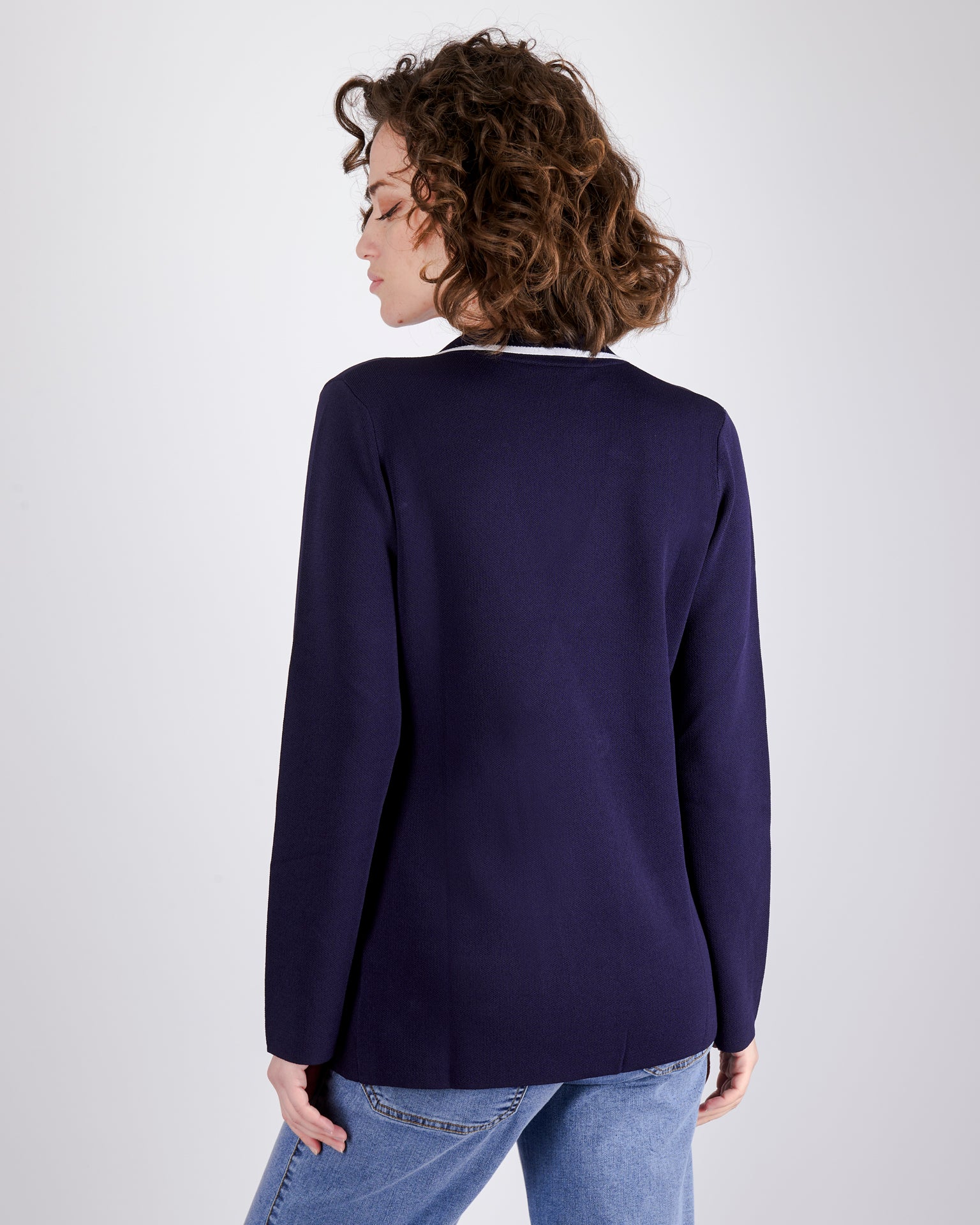 Giacca in maglia con revers 1089