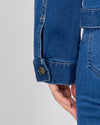Giubbino jeans bottoni e strass 17224