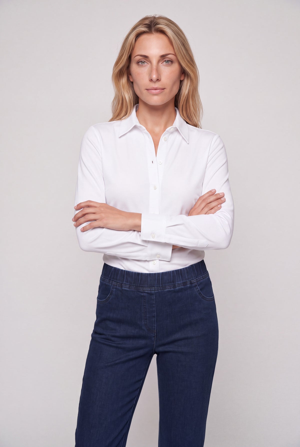 Jeans elastico in vita 13806