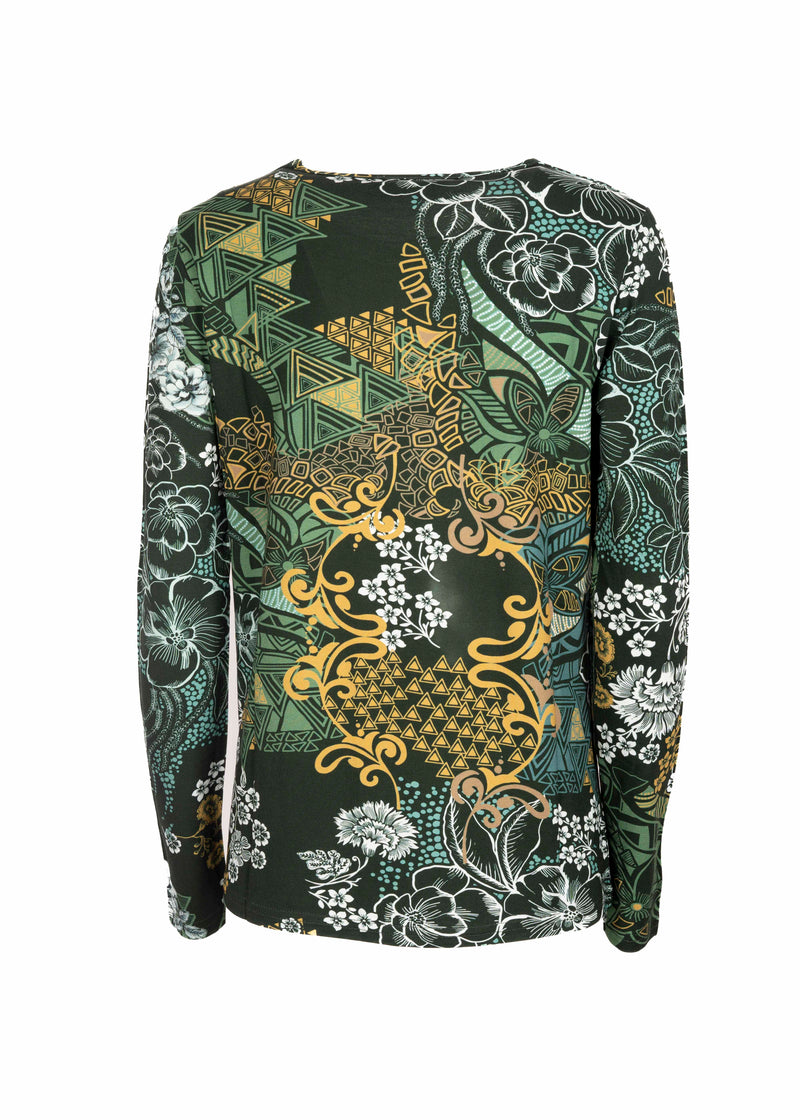 Maglia girocollo fantasia C135