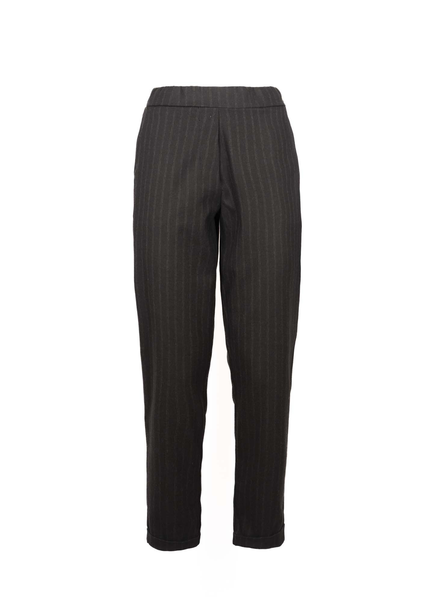 Pantalone con elastico gessato D112/7