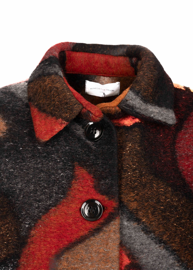 Giacca lana boucle fantasia DS 6416