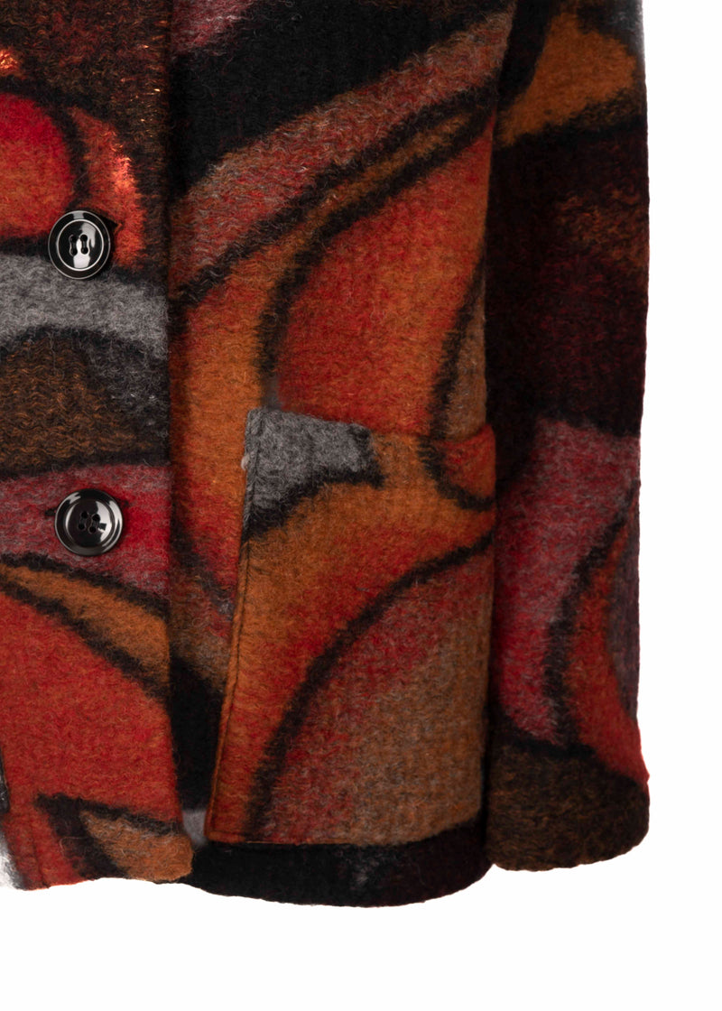 Giacca lana boucle fantasia DS 6416