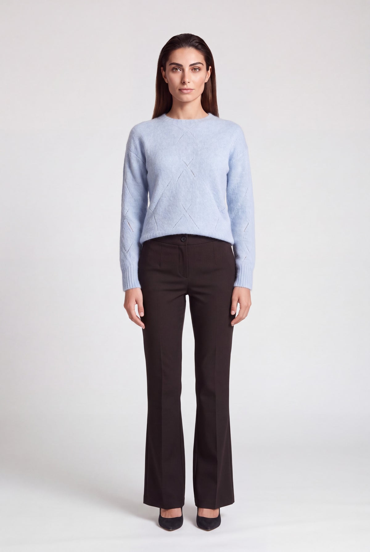 Pantalone zampa punto milano J1064/1