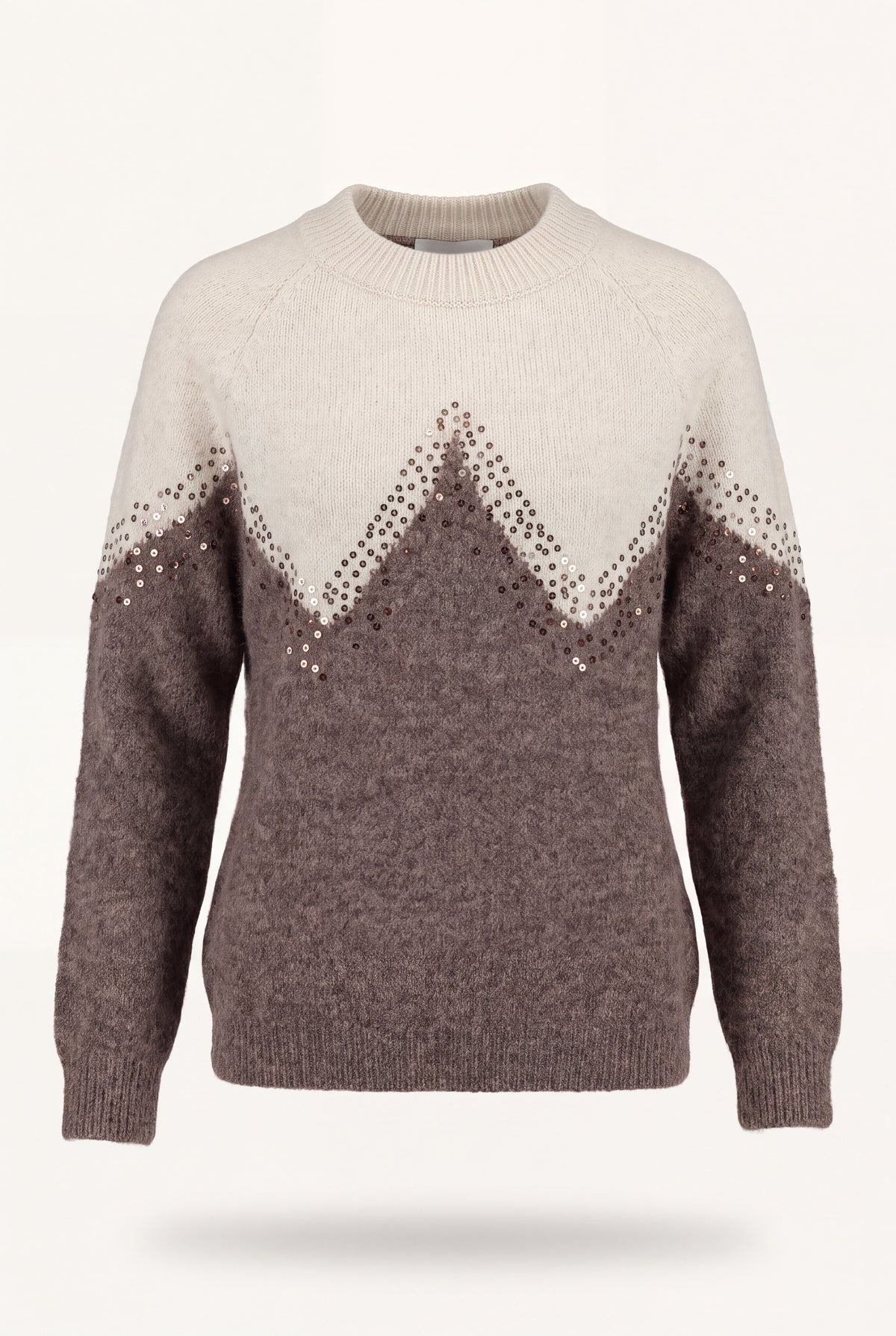 Maglia cratere intarsio e pailettes 6651