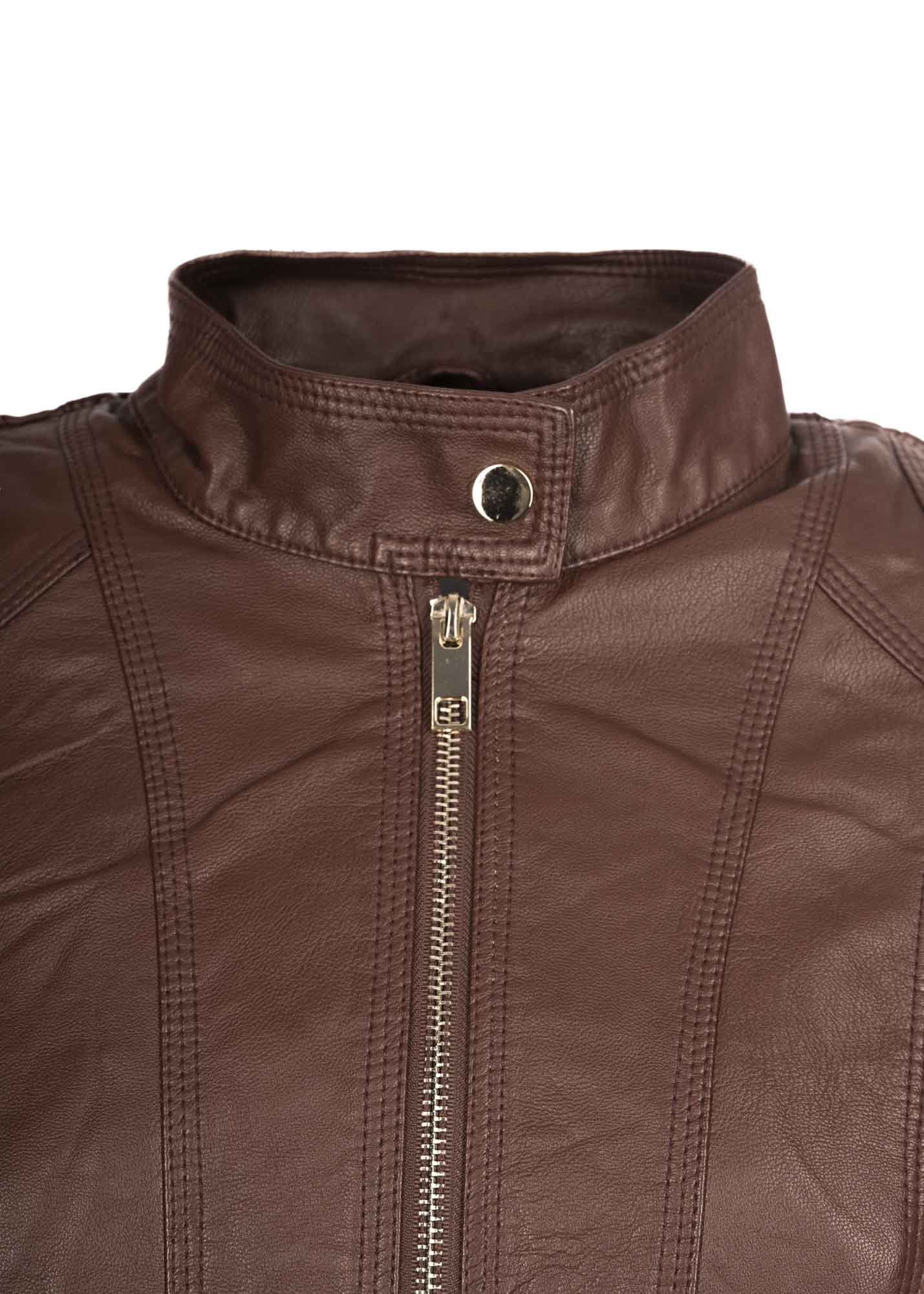 Giacca ecopelle zip MARTA